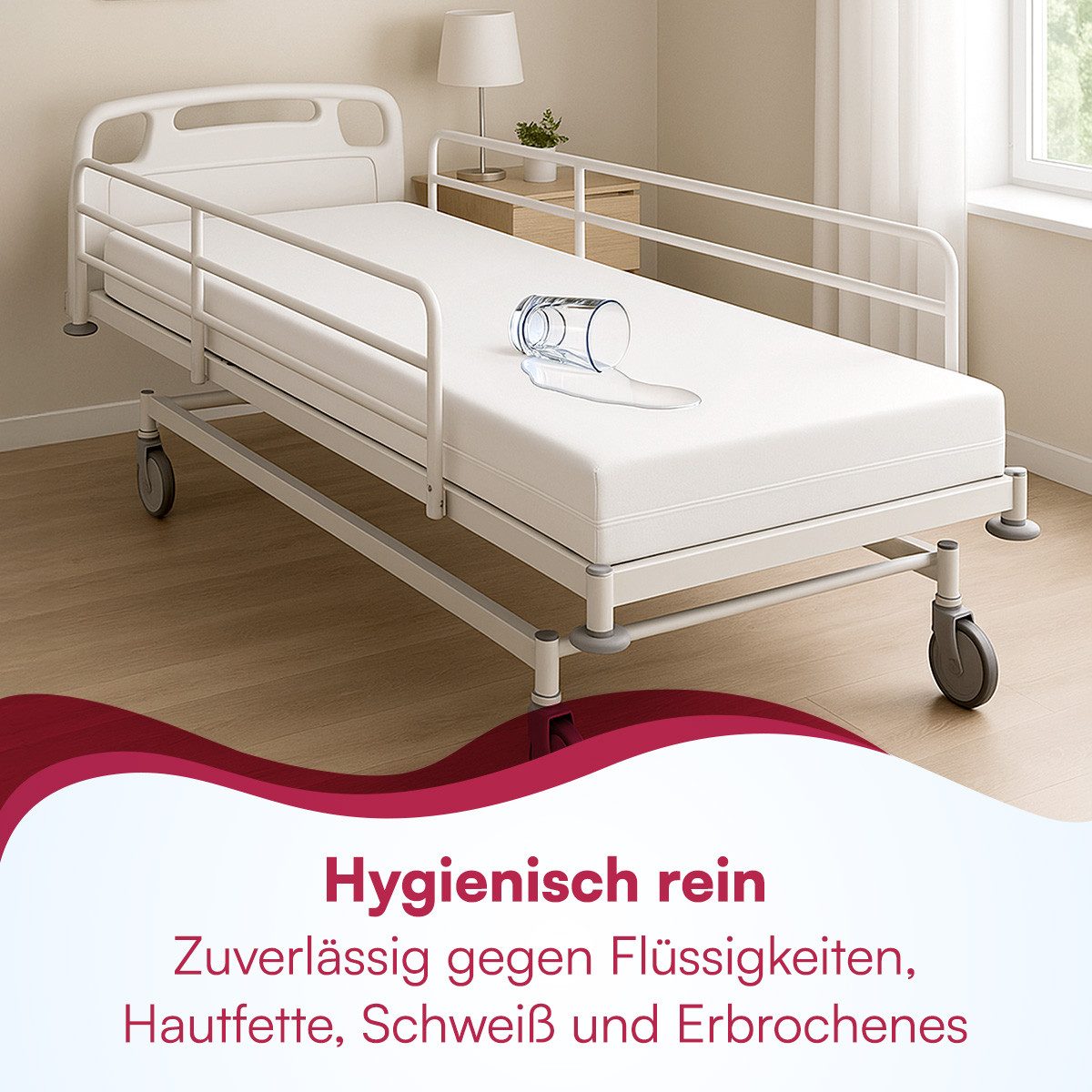 Matratzenschutzbezug Wasser- und Milbendicht Clinotest, allergikerfreundlicher Matratzenbezug mit 2-seitigem Reißverschluss – Bild 4 von 5