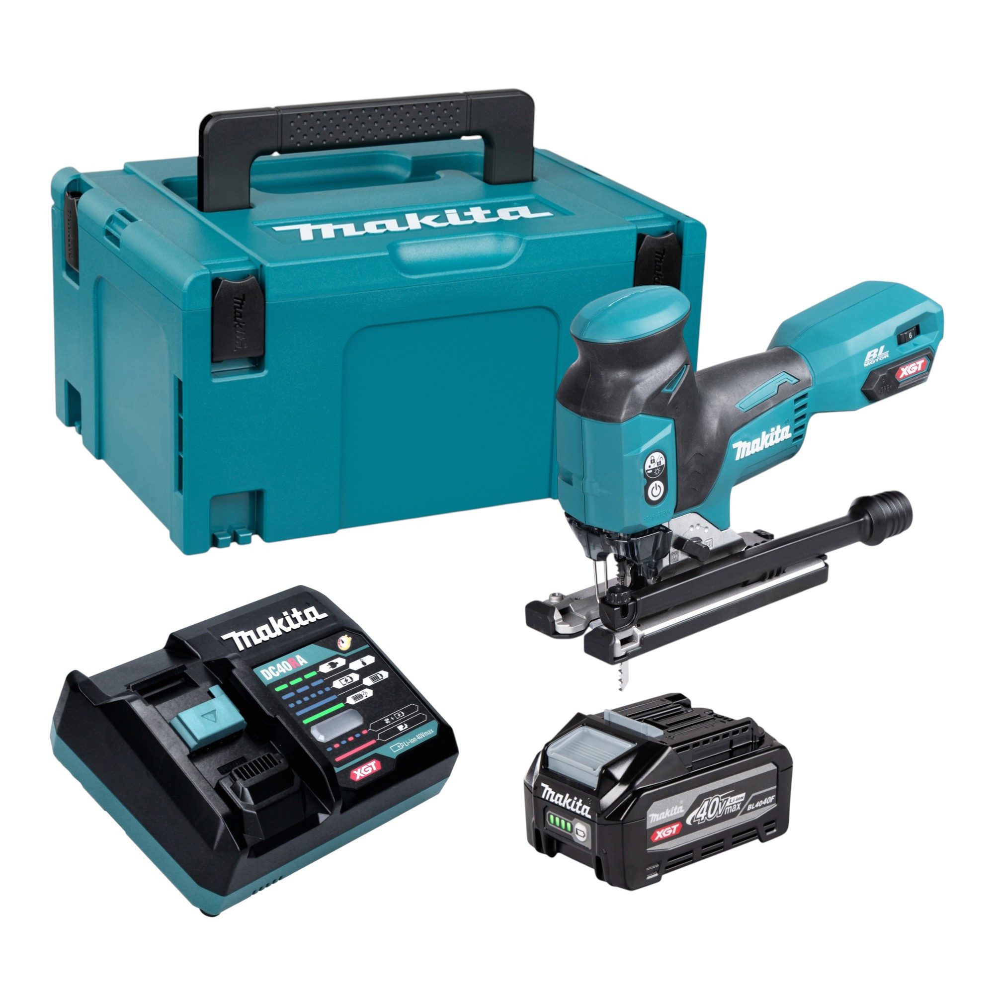 Makita Akku-Stichsäge JV 001 GU101 40 V max. 135 mm Brushless + 1x Akku 4,0 Ah + Ladegerät