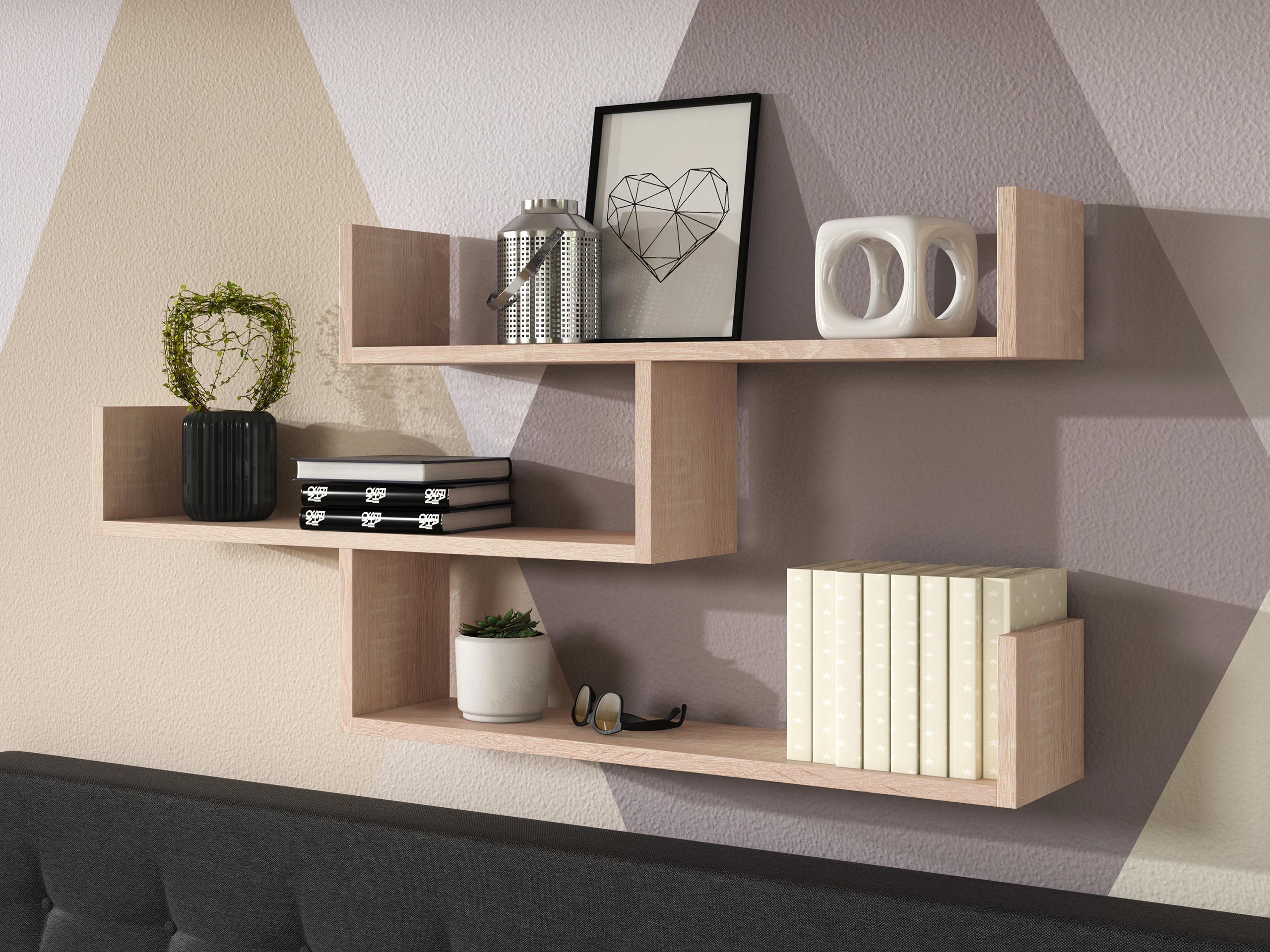 MIRJAN24 Wandregal Trio 003, 119x18x55 cm, mit Haken zum Aufhängen günstig online kaufen