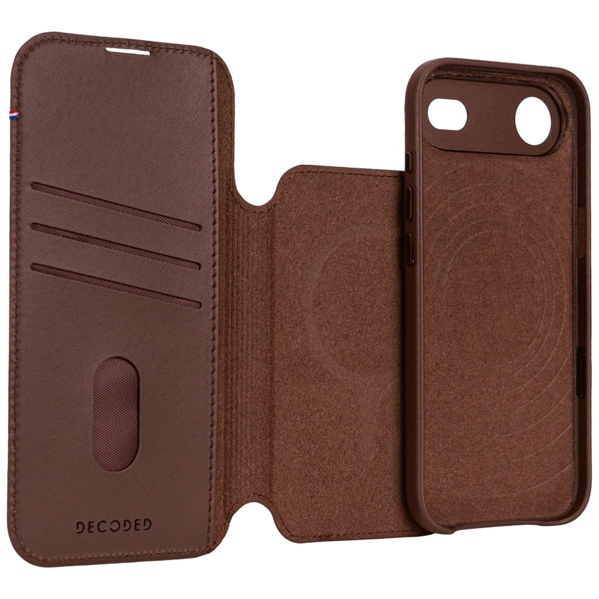 DECODED Smartphone-Hülle Leather Detachable Wallet iP 17 Air Chocolate