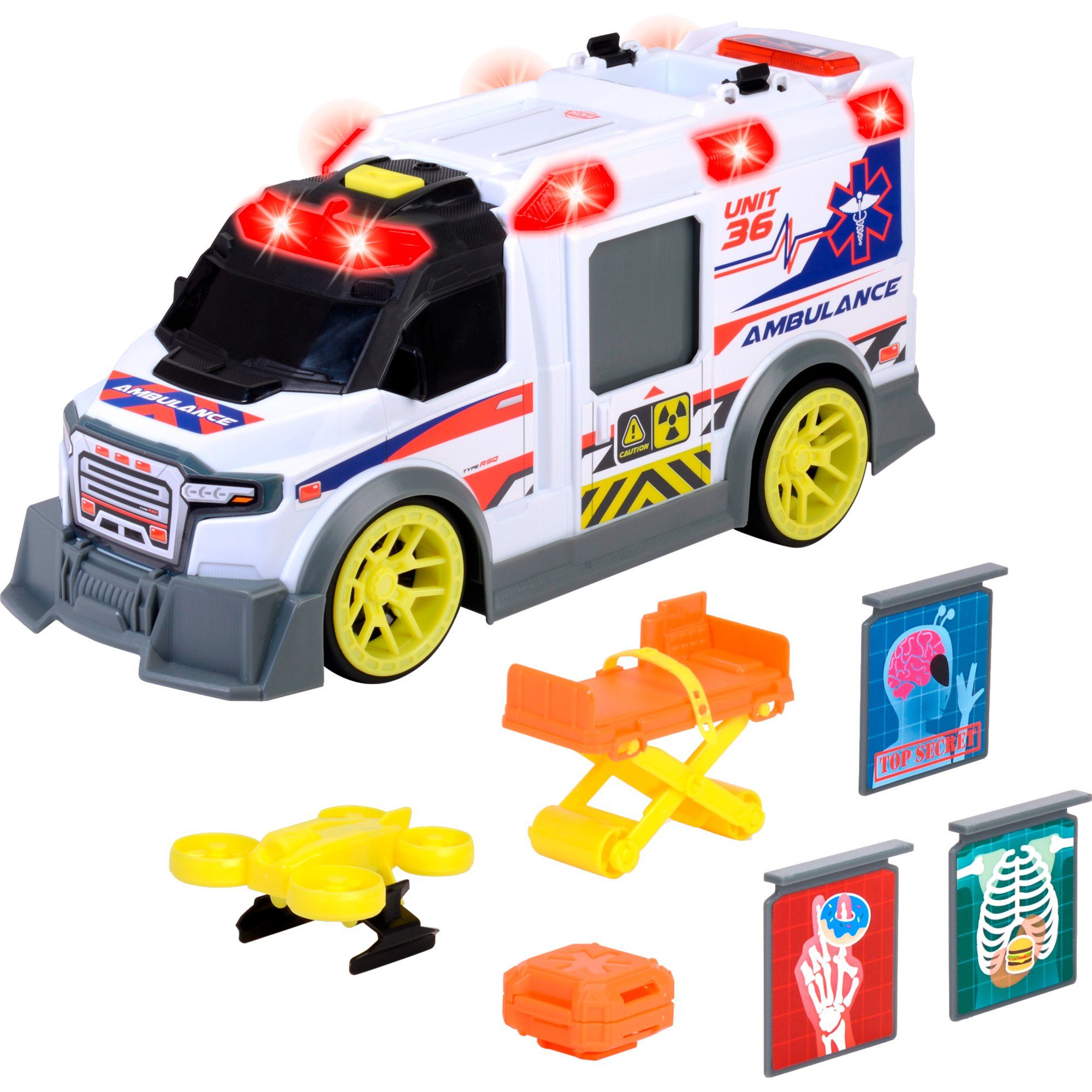 Dickie Toys Spielzeug-Auto Dickie Ambulance, Spielfahrzeug