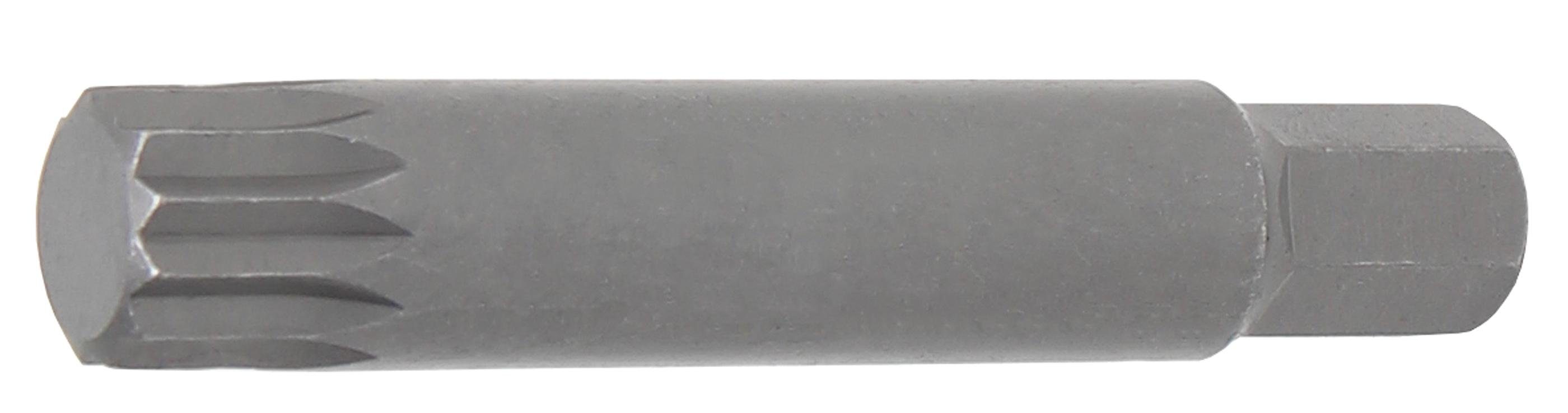 BGS technic Bit-Schraubendreher Bit, Länge 75 mm, Antrieb Außensechskant 10 mm (3/8), Innenvielzahn (für XZN) M14