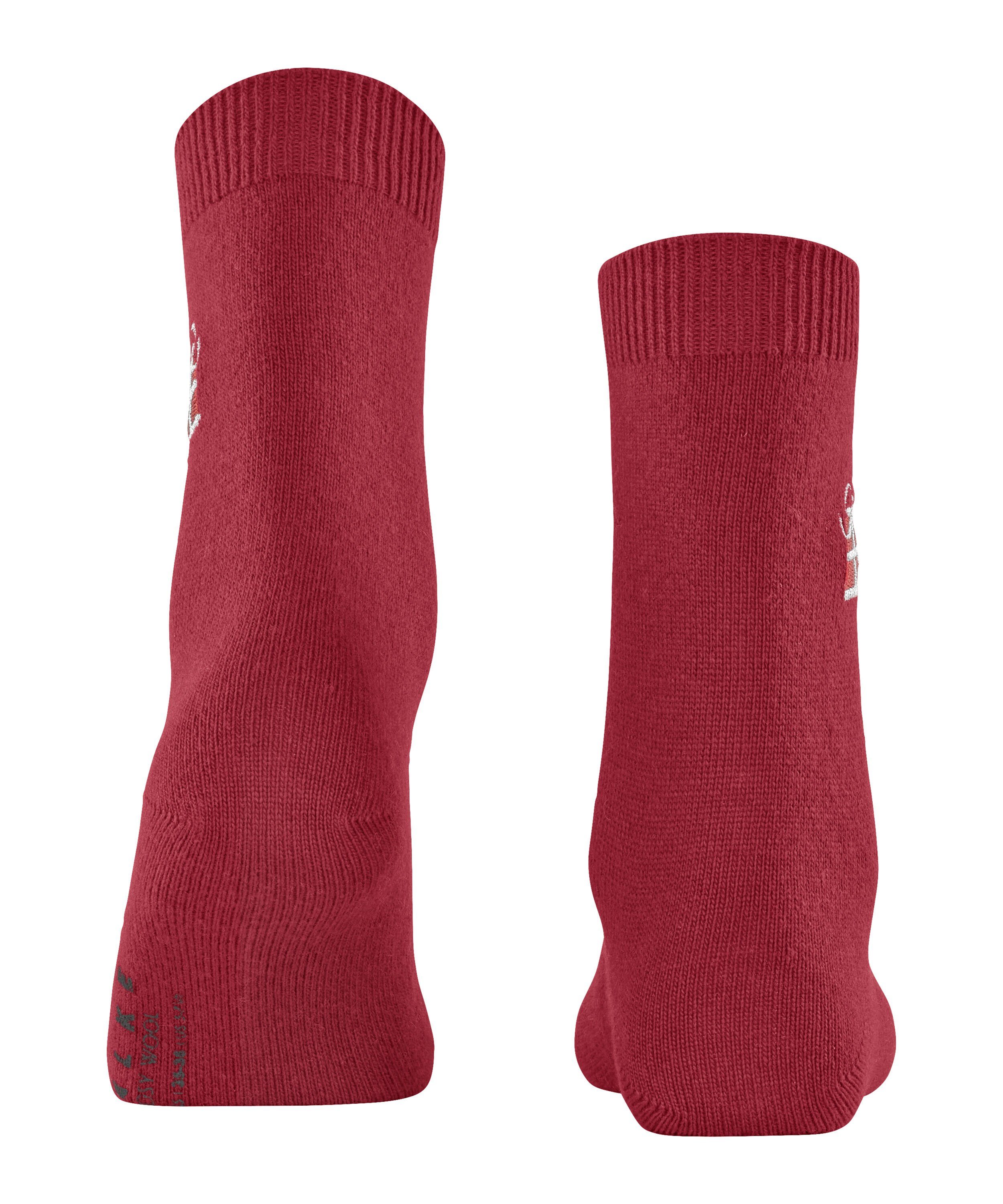 X-Mas (1-Paar) Socken FALKE (8228) Wool Cosy scarlet Gift