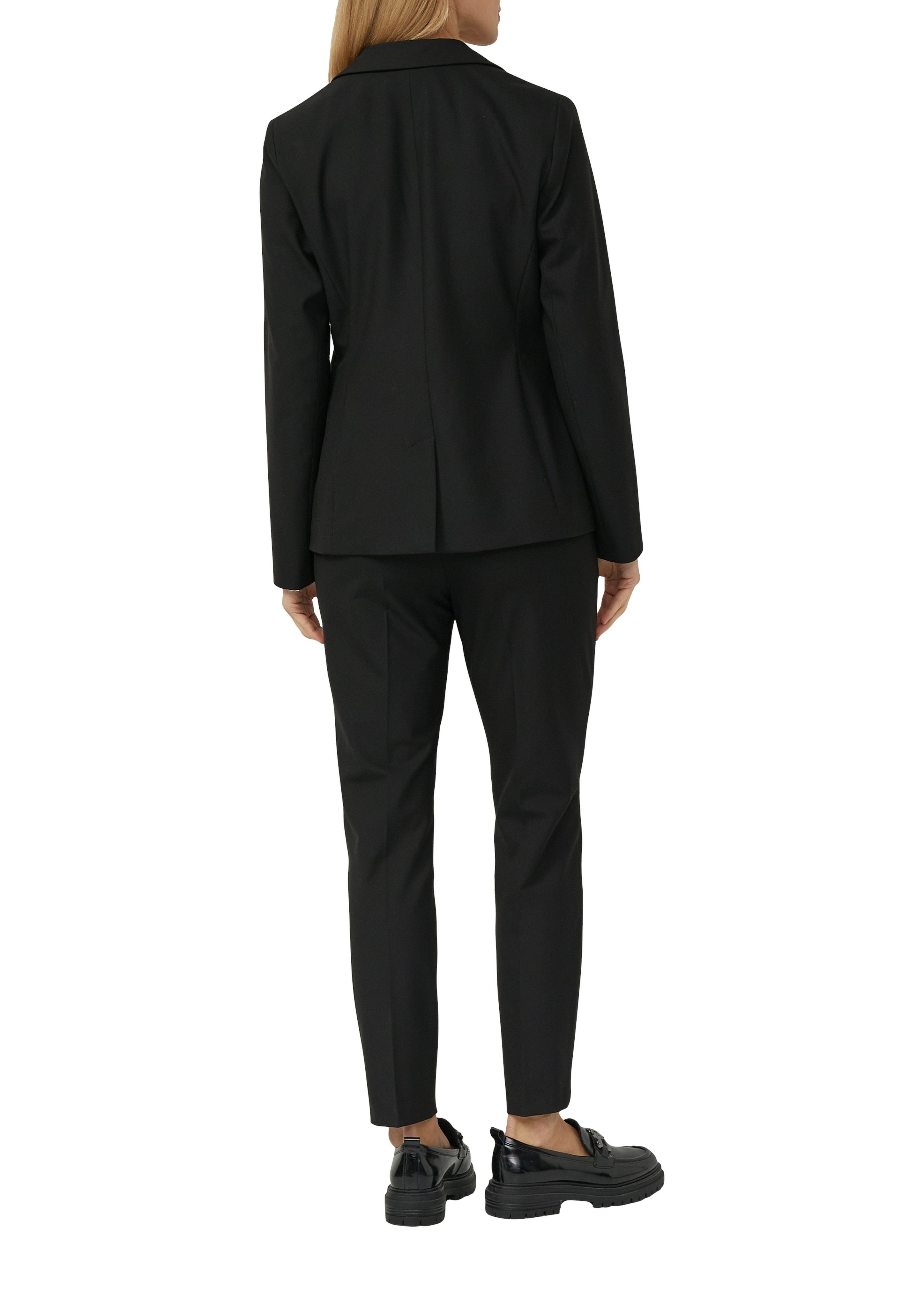 s.Oliver BLACK LABEL Jackenblazer mit 1-Knopf-Verschluss und Viskose-Stretch