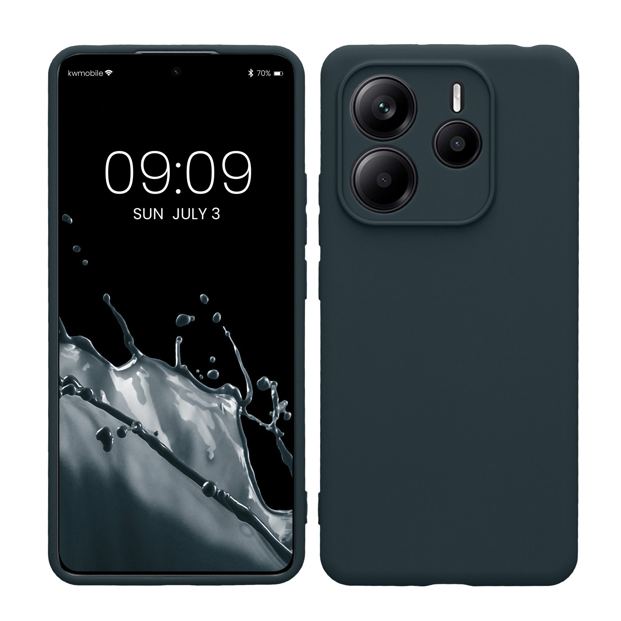 kwmobile Handyhülle Handyhülle für Xiaomi Redmi Note 14 5G (Nicht für 4G) Hülle, Weiches Handy Silikon Case - Schutzhülle Cover