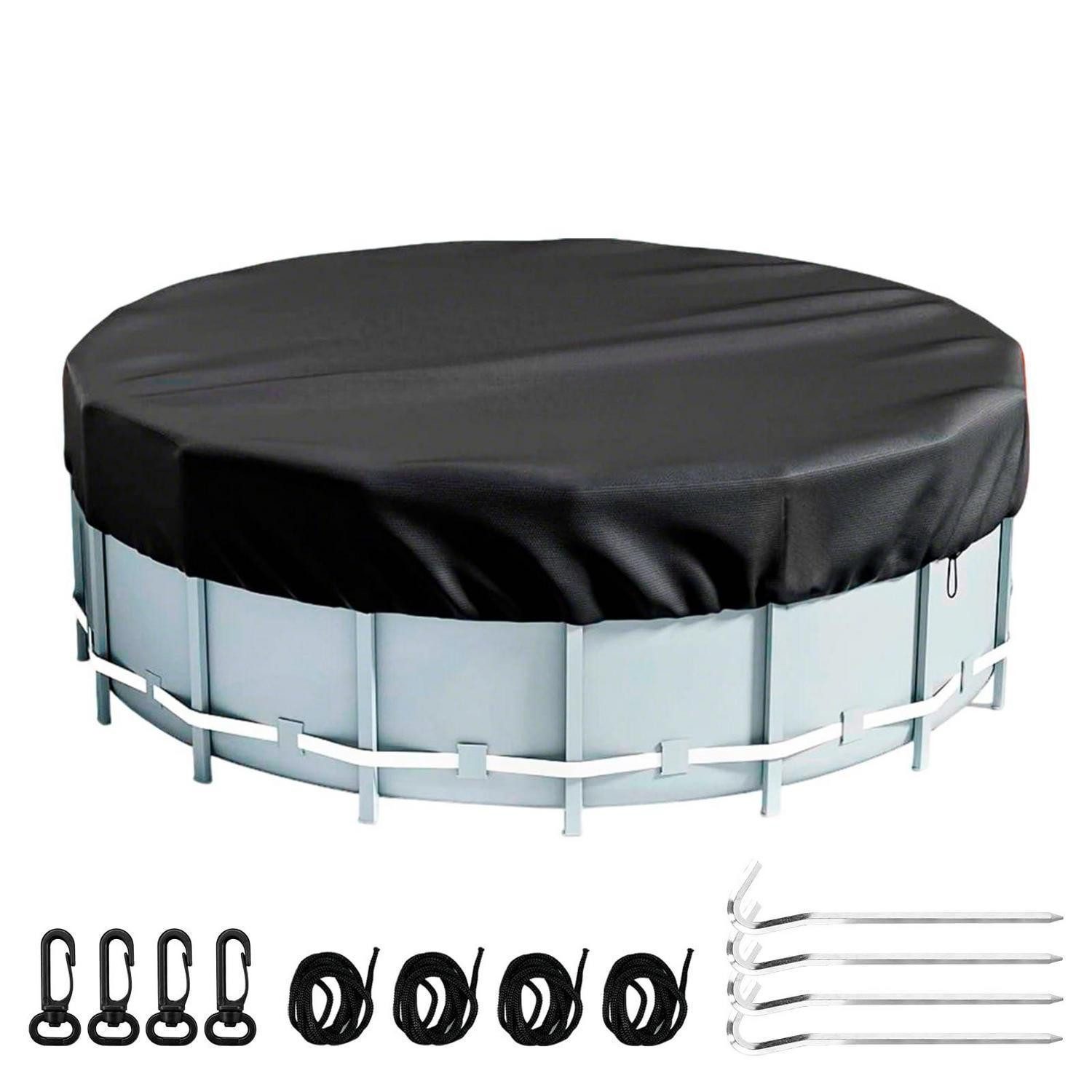 LuxusKollektion Pool-Abdeckplane Poolabdeckung rund 244cm (1-St)