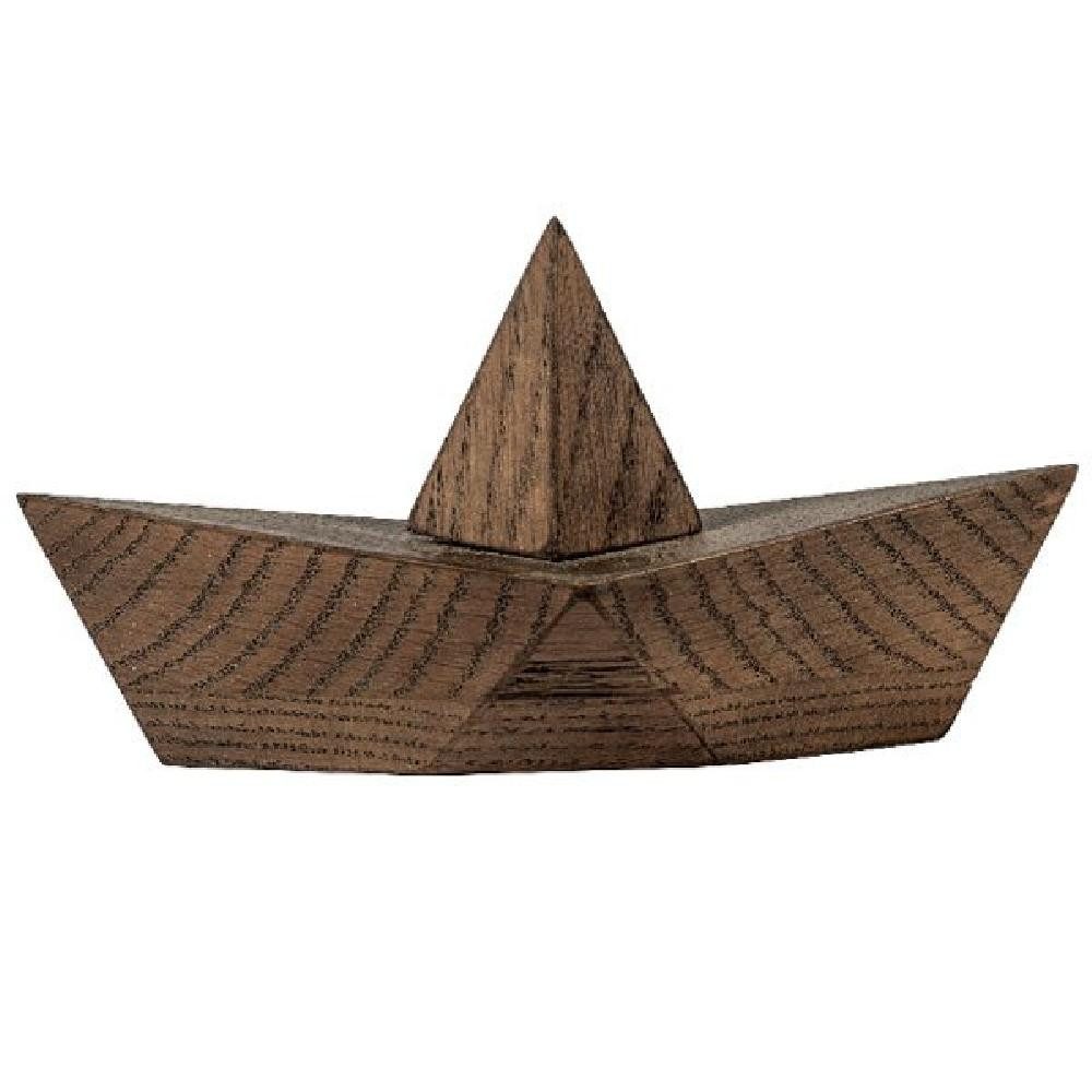 Boyhood Lernspielzeug Dekofigur Papierboot Admiral Eichenholz geräuchert (20cm)