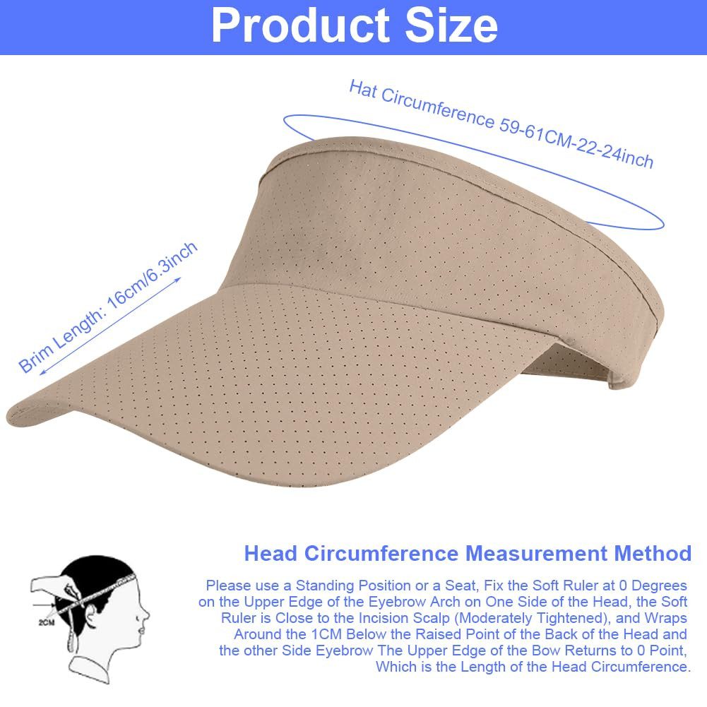 Coonoor Visor Schirmmütze Herren und Damen, Atmungsaktiv und Schweißabsorbierend – Bild 2 von 5