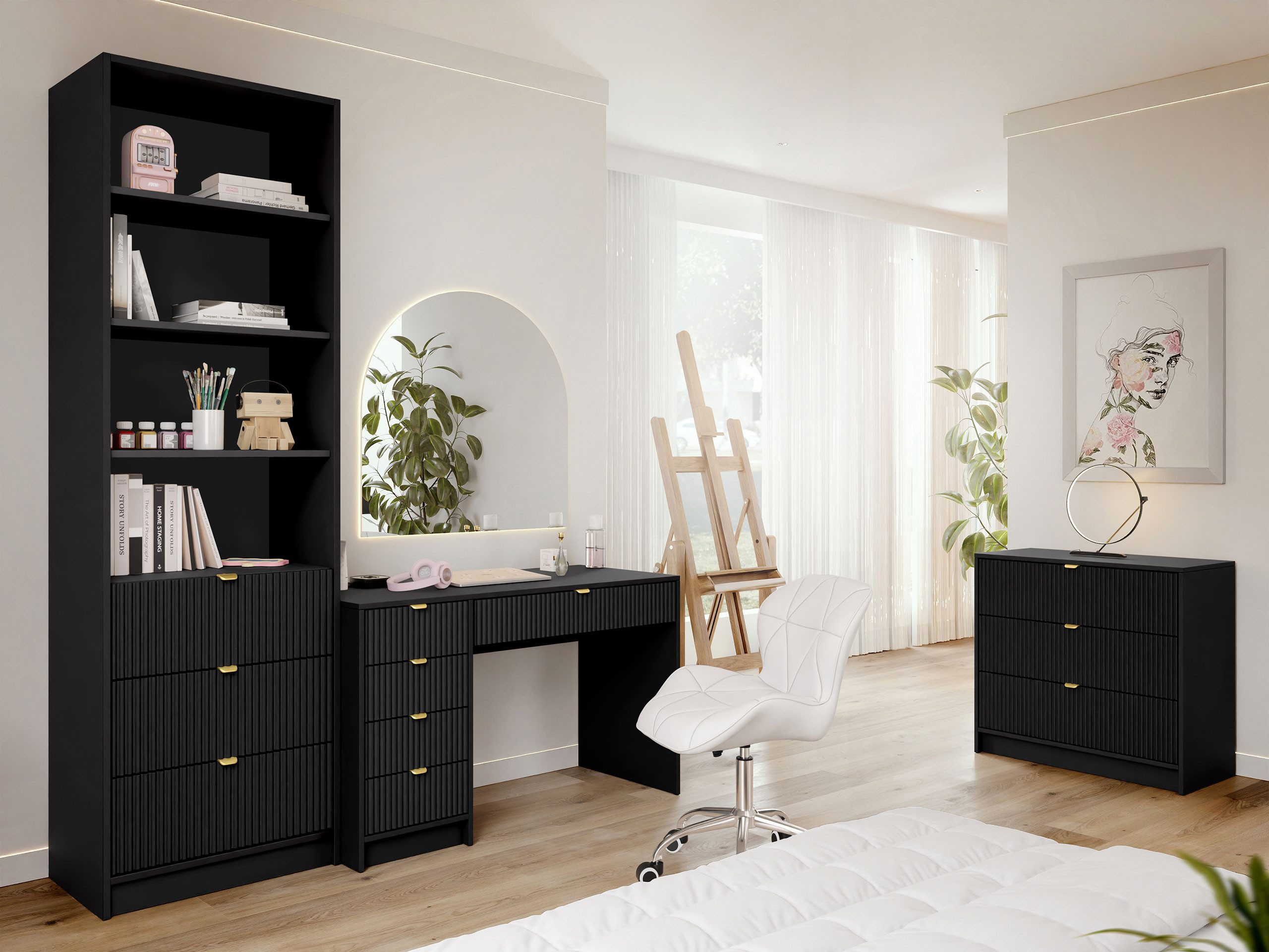 MIRJAN24 Wohnzimmer-Set Tireno V, (3er-Set, Kommode, günstig online kaufen