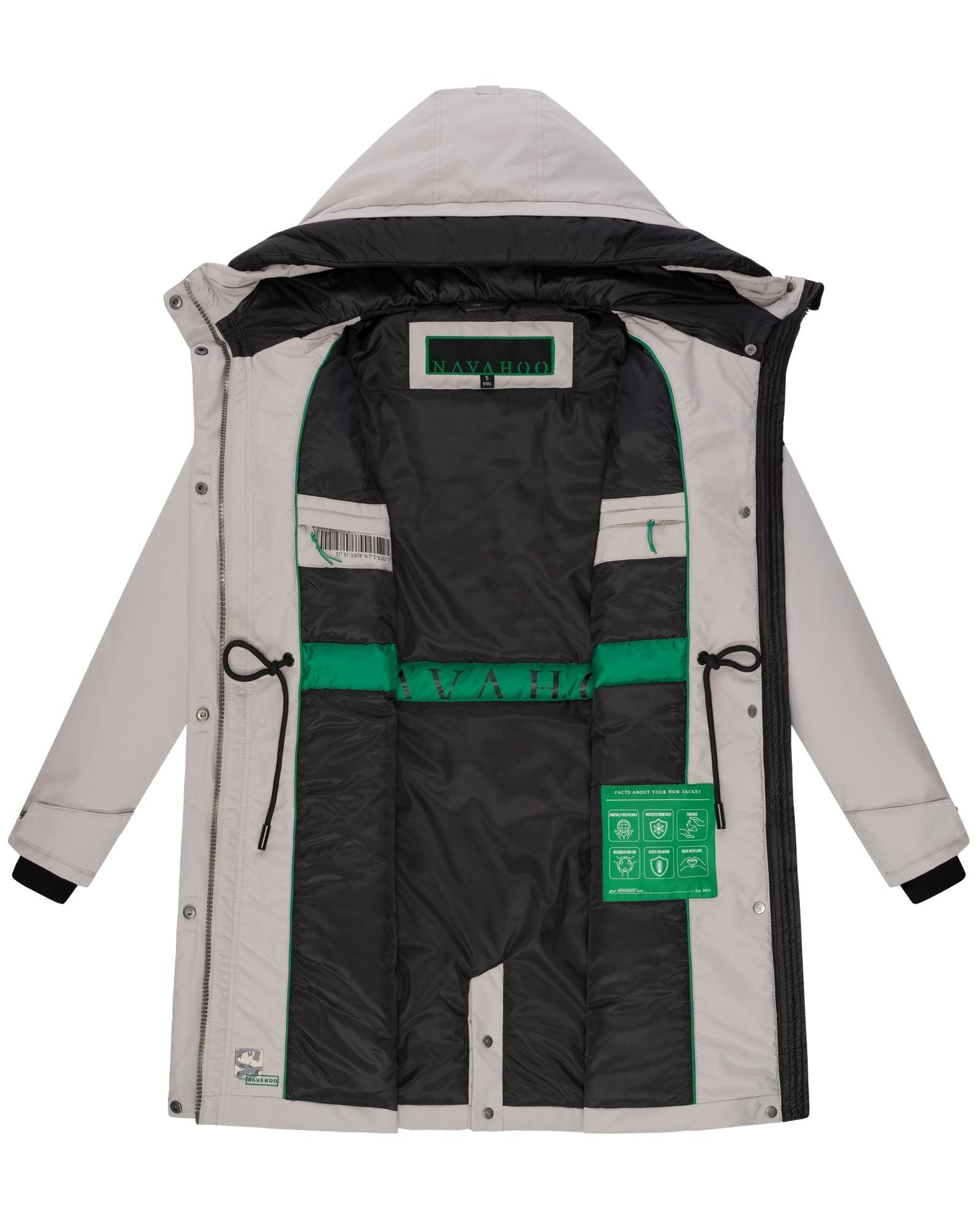 Navahoo Winterjacke Eissturm 14 Wasserabweisende Jacke mit Kapuze