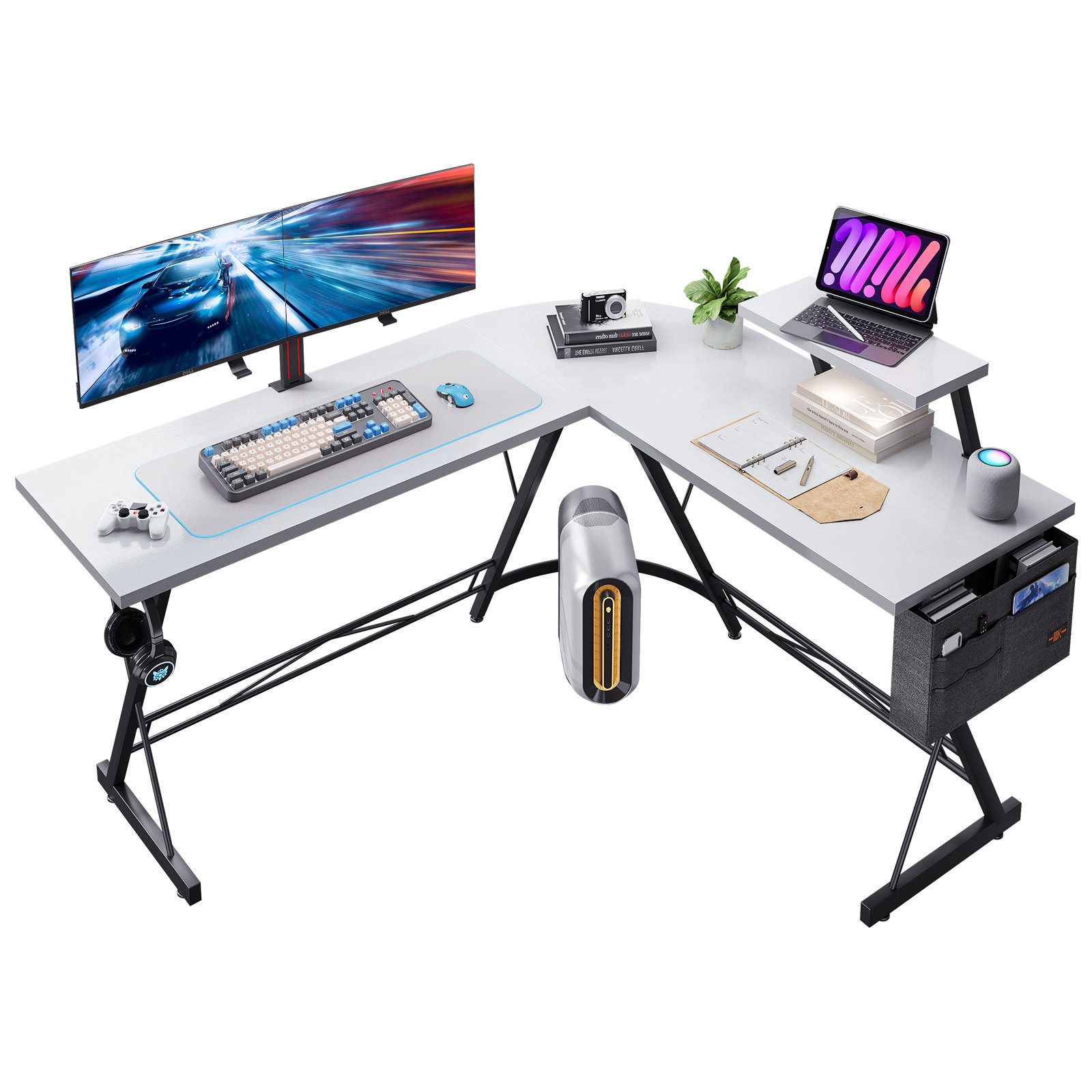 ODK Computertisch L Form Gaming Schreibtisch, günstig online kaufen