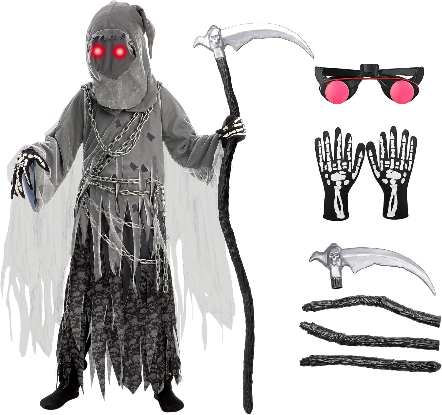 Spooktacular Creations Monster-Kostüm Spooktacular Creations Soul Taker Kind Sensenmann Kostüm mit