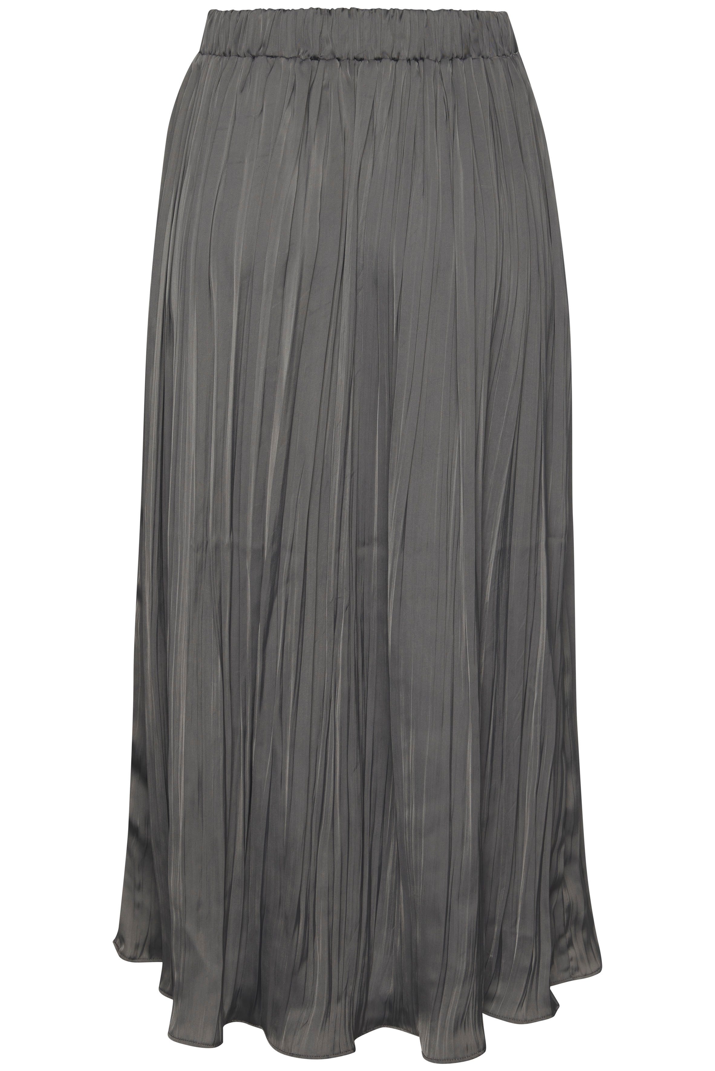 LASCANA Maxirock mit Plisseefalten, edel glänzende Ware