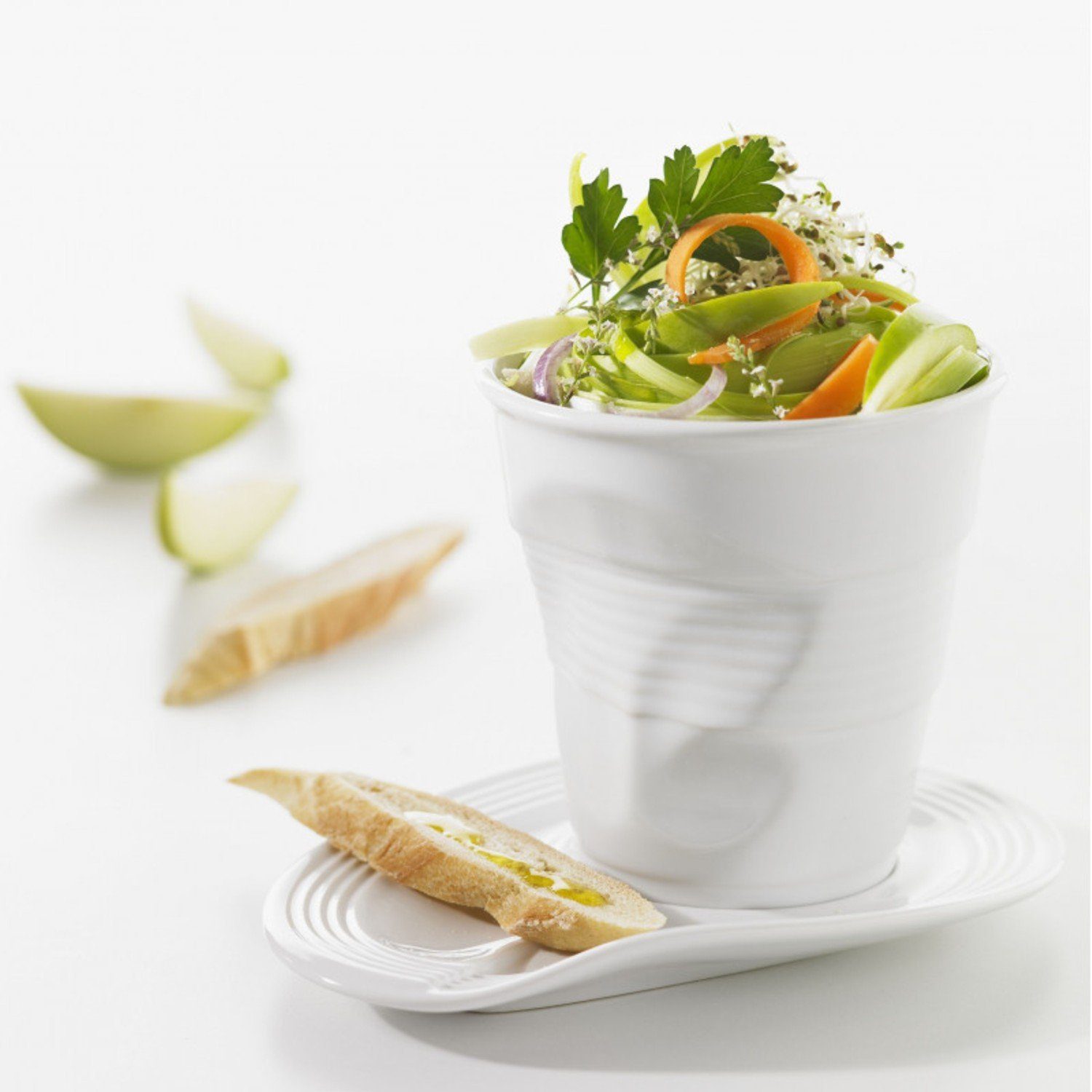 REVOL Cappuccinotasse Knickbecher Tasse Cappuccino weiss 180ml, Porzellan