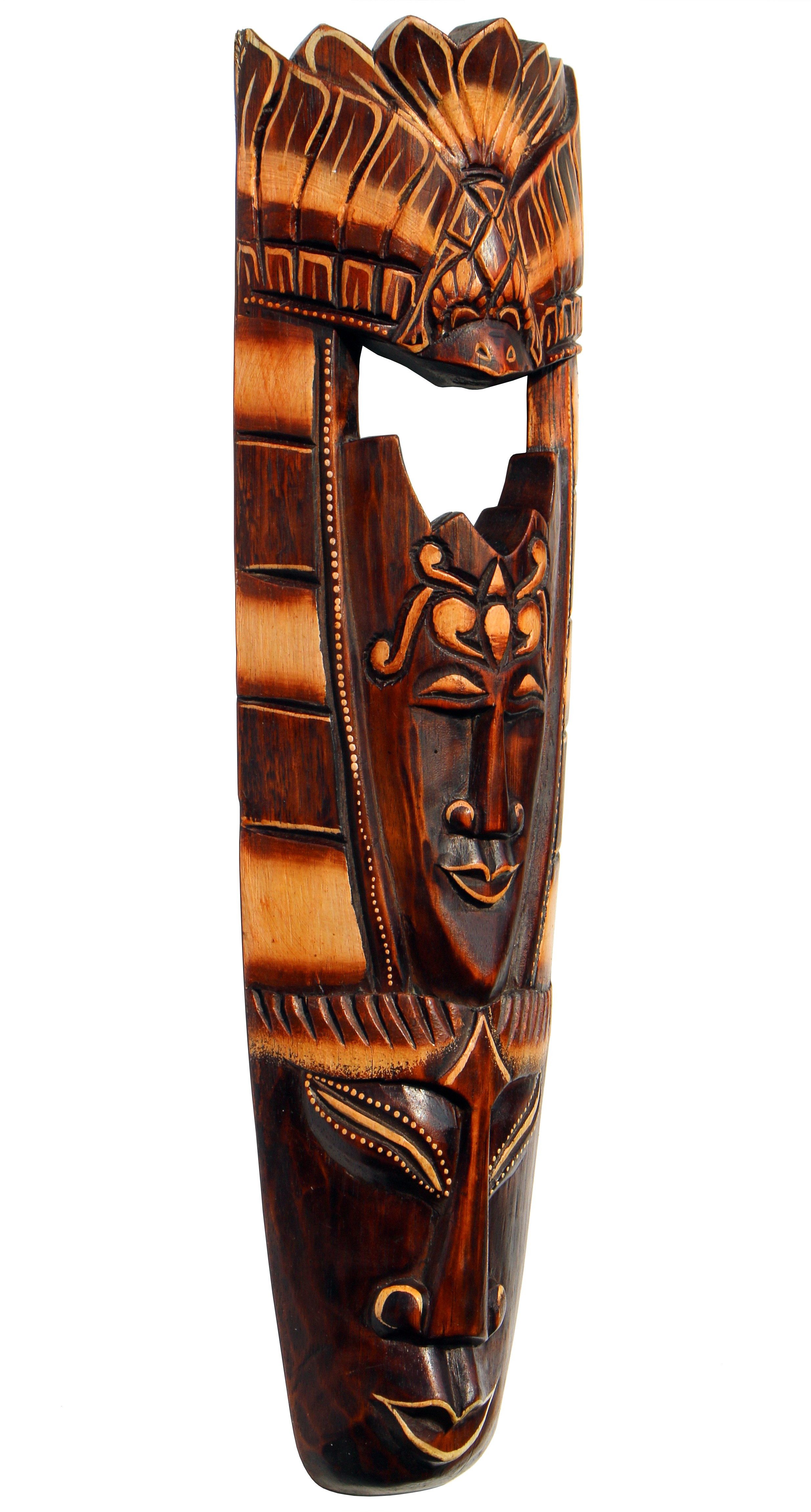 Wogeka Wanddekoobjekt Wand-Maske Vogel 50 cm zum aufhängen Afrika Wanddeko günstig online kaufen