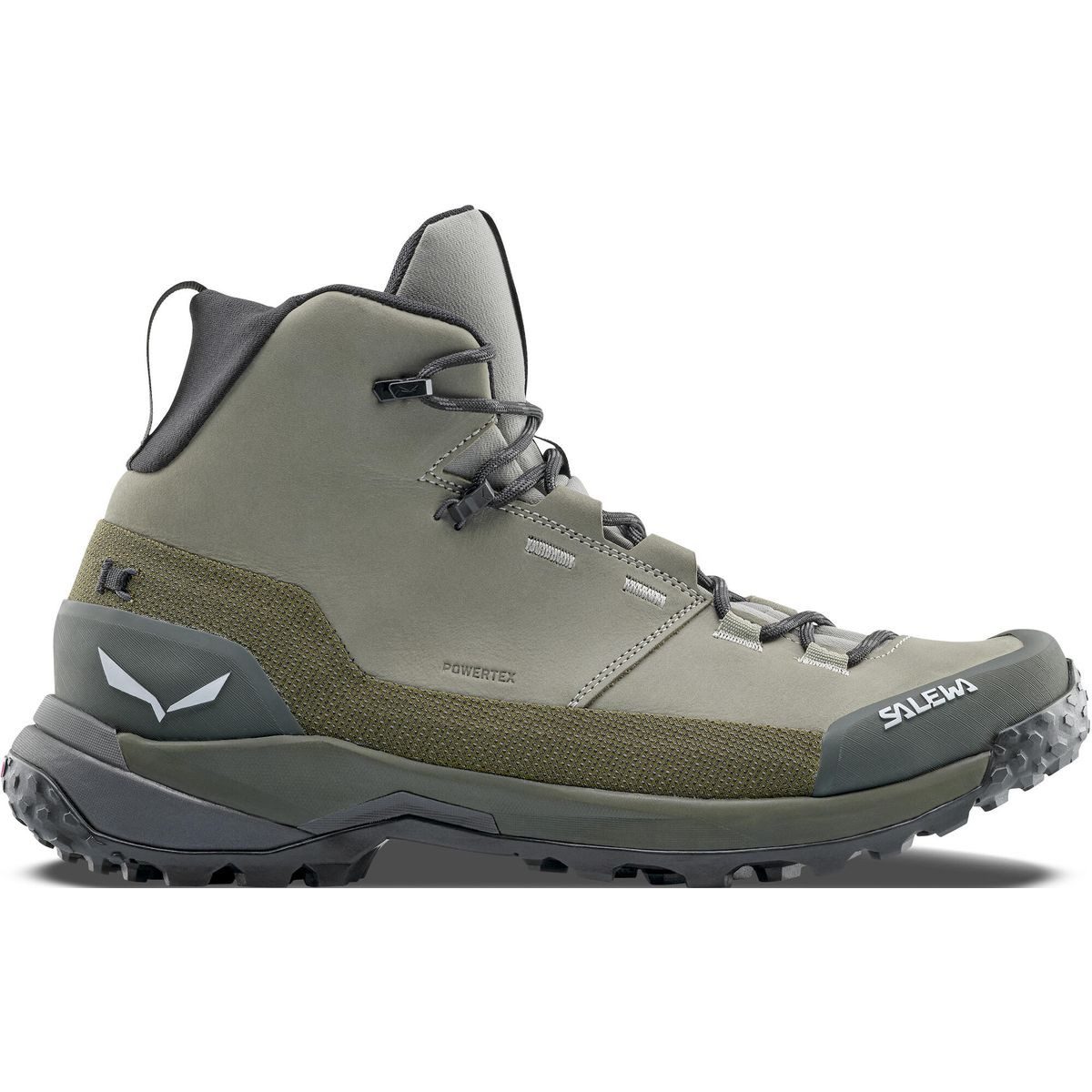Salewa Puez Leather Mid Powertex M Hikingschuh Hochwertiger Trekkingstiefel mit exzellentem Komfort und Schutz für
