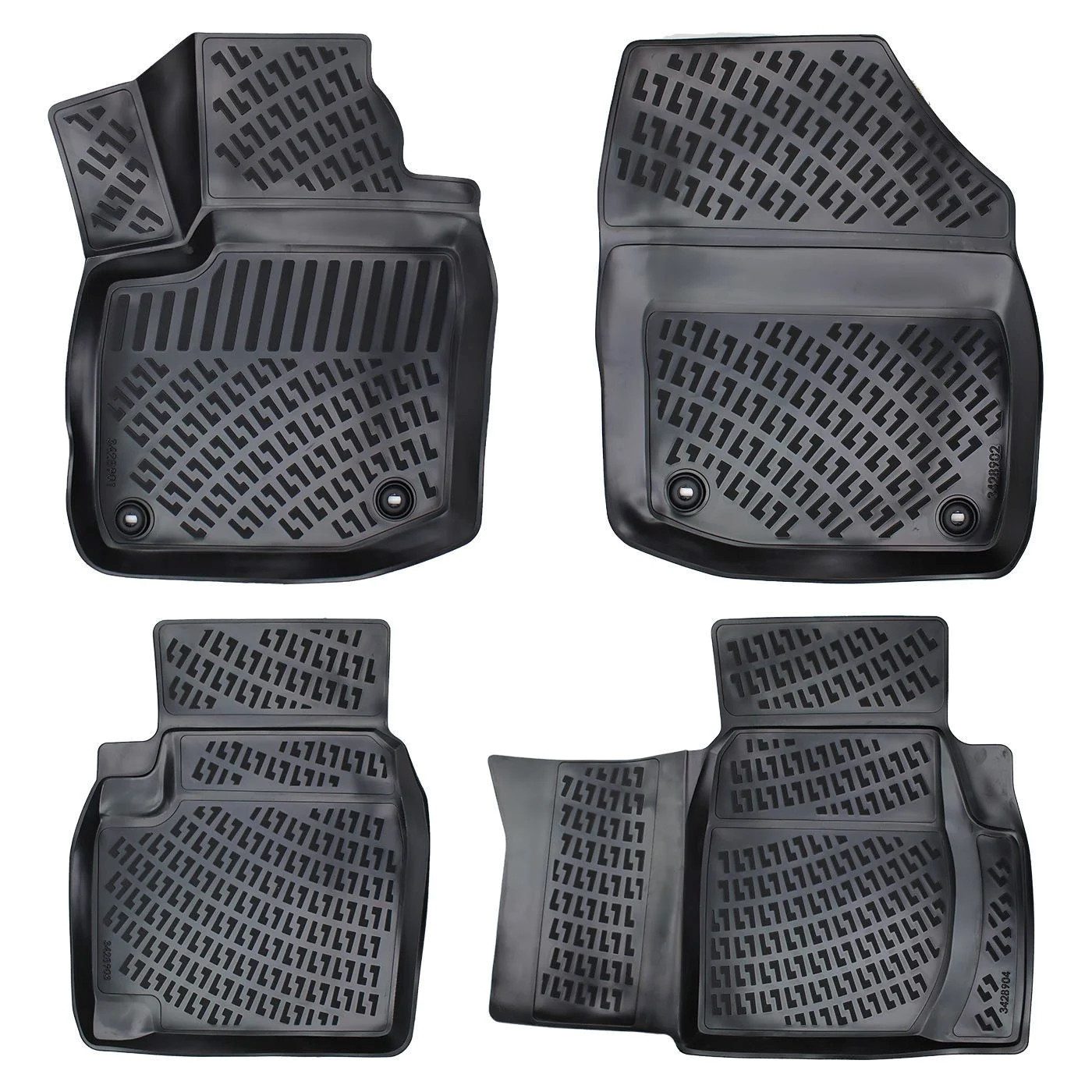 fussmattenprofi.com Auto-Fußmatte 3D Fussmatten passend für Honda Civic HB (Fb7) 2012 - 2016 (1 St), für Honda Honda Civic