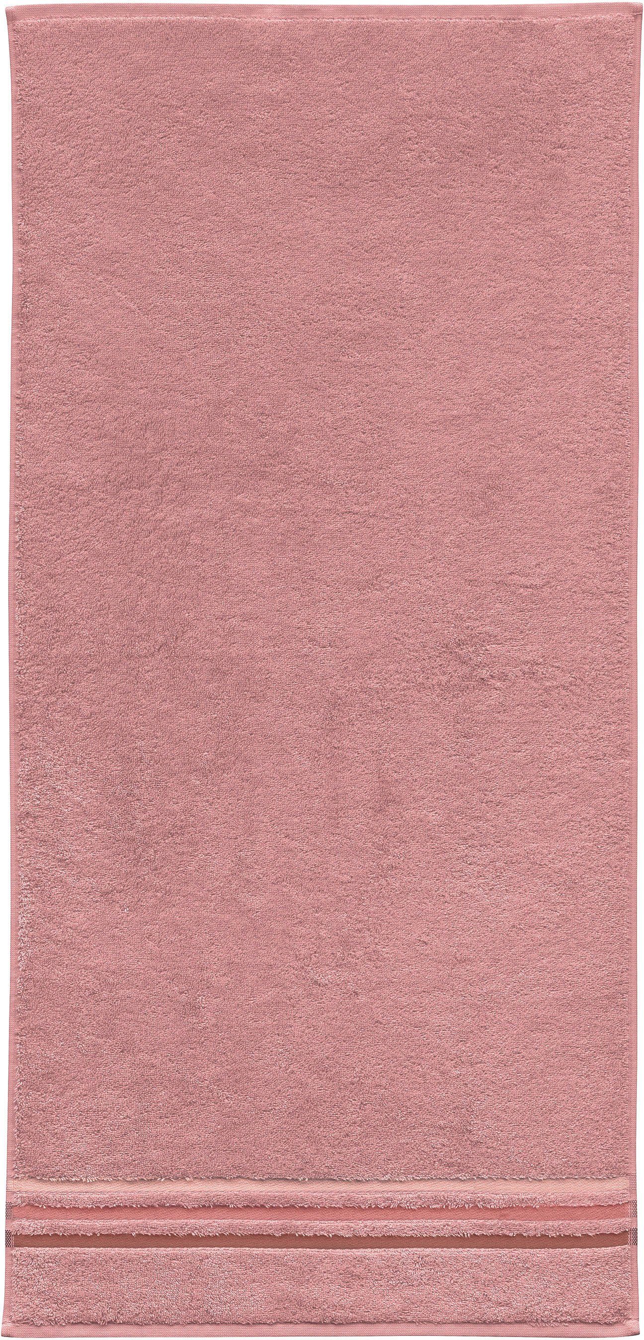 eleganter Schiesser 4er Frottier Skyline Baumwolle, MADE Altrosa Color im IN (4-St), Streifenbordüre, by Handtücher kuschelweicher OEKO-TEX®-zertifiziert mit aus Set GREEN