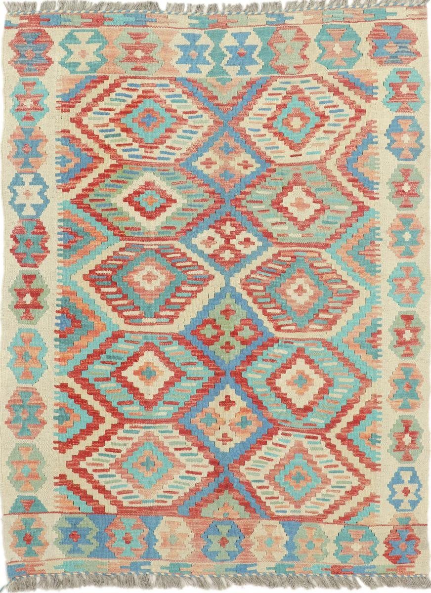 Orientteppich Kelim Afghan Heritage 108x141 Handgewebter Moderner Orientteppich, Nain Trading, rechteckig, Höhe: 3 mm