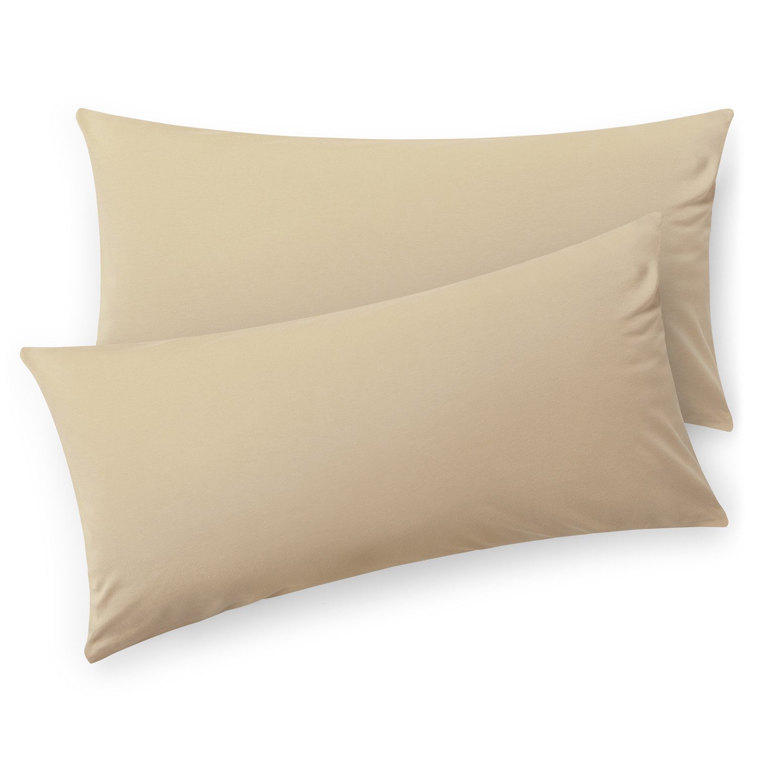 Blumtal Kissenbezug Premium Jersey 2er Set, Oeko-Tex Zertifiziert, (2 Stück), 100% Baumwolle