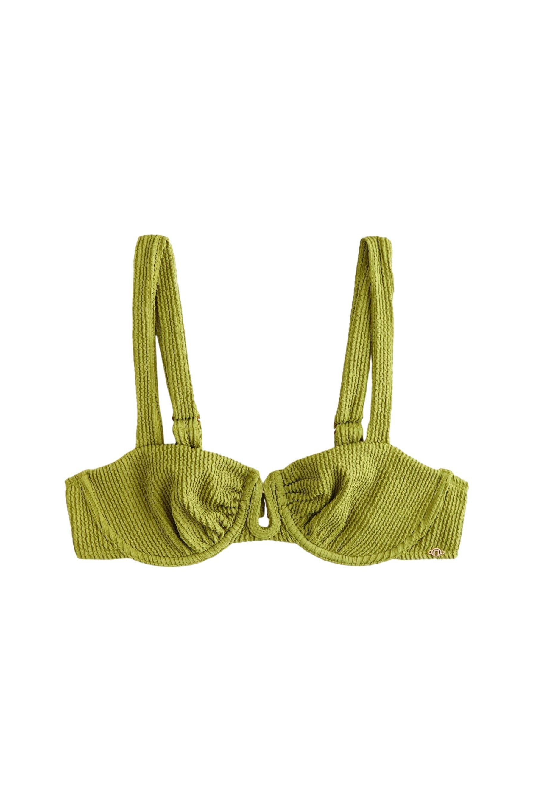 Next Bügel-Bikini-Top Unwattiertes Bikinioberteil mit Bügel Knitteroptik (1 günstig online kaufen