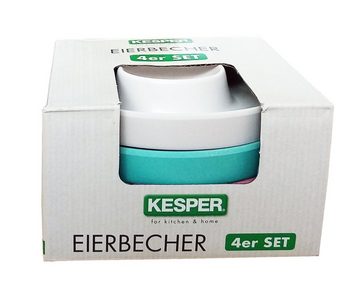 KESPER for kitchen & home Eierbecher 4X EIERBECHER Set Ø10cm rund aus Kunstoff MF Eierständer 656, (4-tlg), Eierhalter Eierbehälter