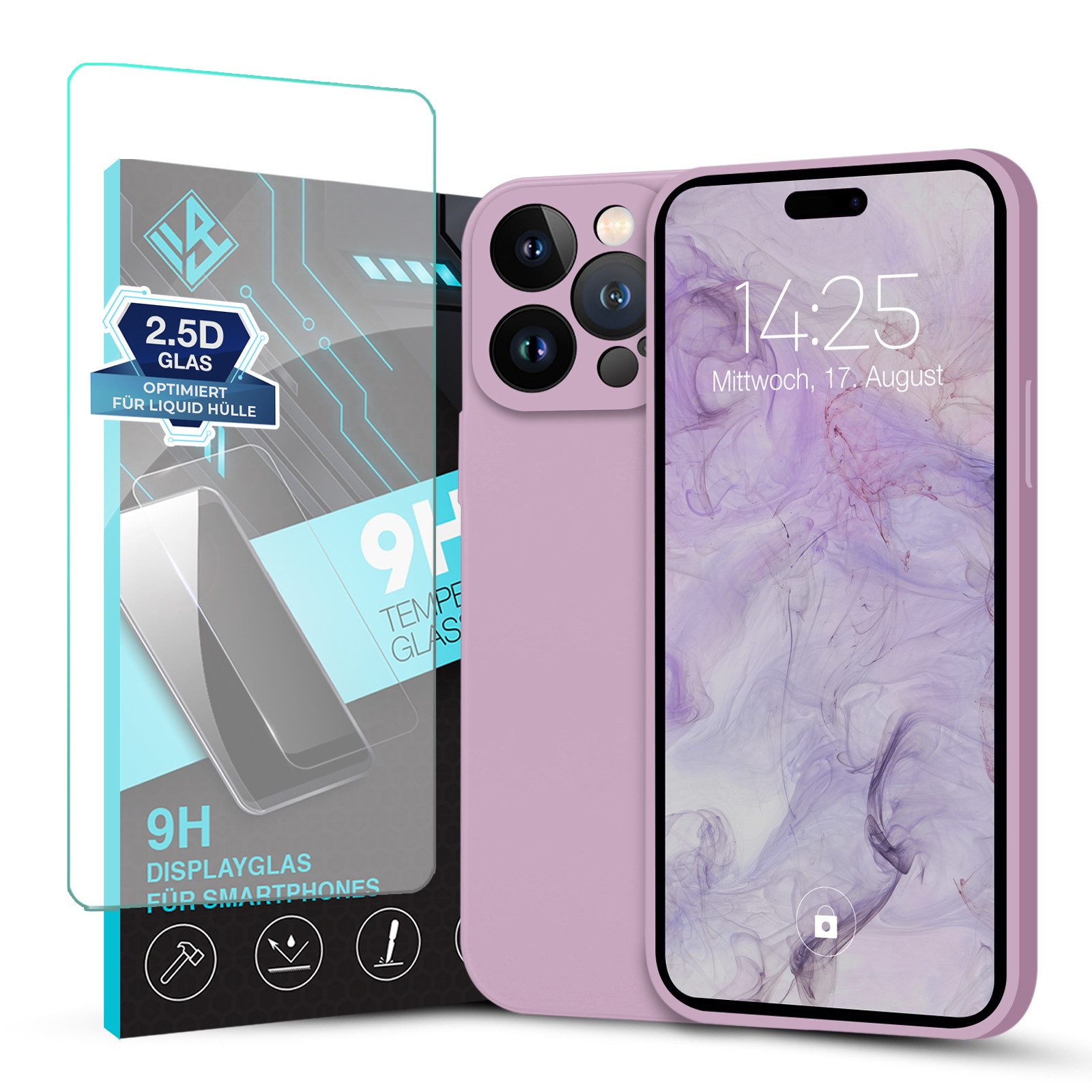 Tec-Expert Handyhülle SoftGrip Cover Hülle für Apple iPhone 14 Pro Max, Handy Case Bumper integrierter Kameraschutz flexibel