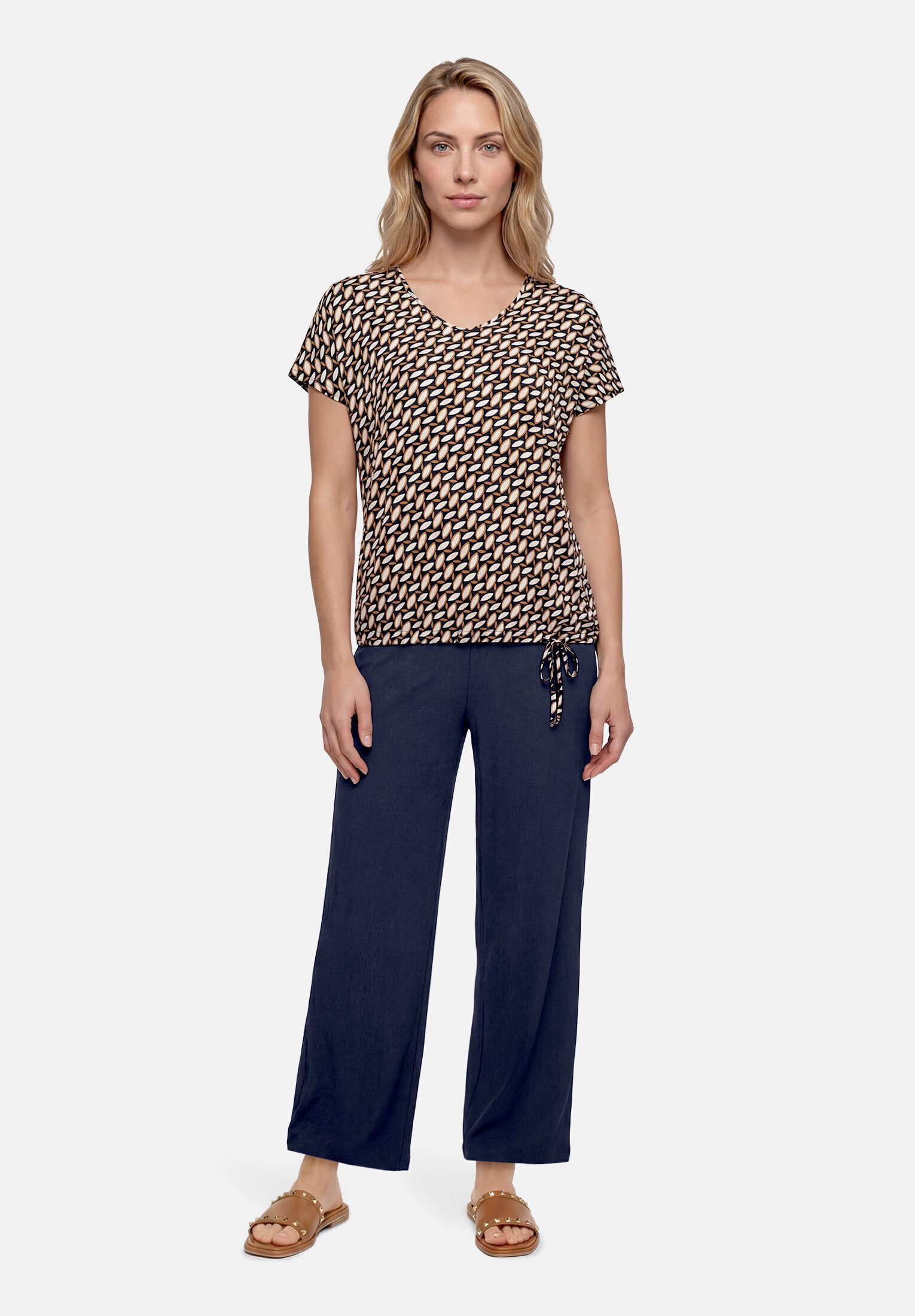 Betty Barclay Kurzarmshirt Damen mit V-Ausschnitt (1-tlg)