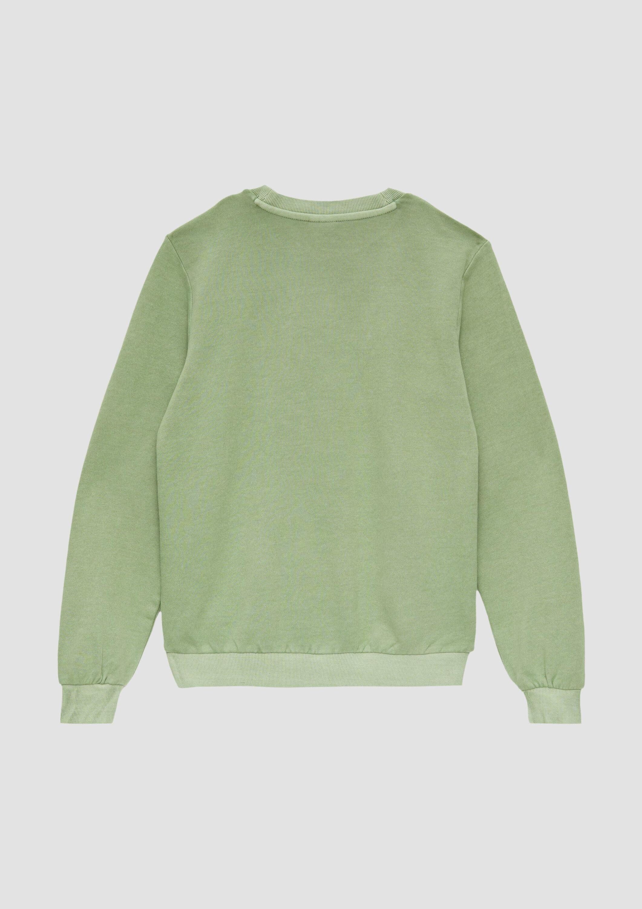 s.Oliver Sweatshirt Sweatshirt Sweatshirt mit Garment Dye und Schriftprint günstig online kaufen