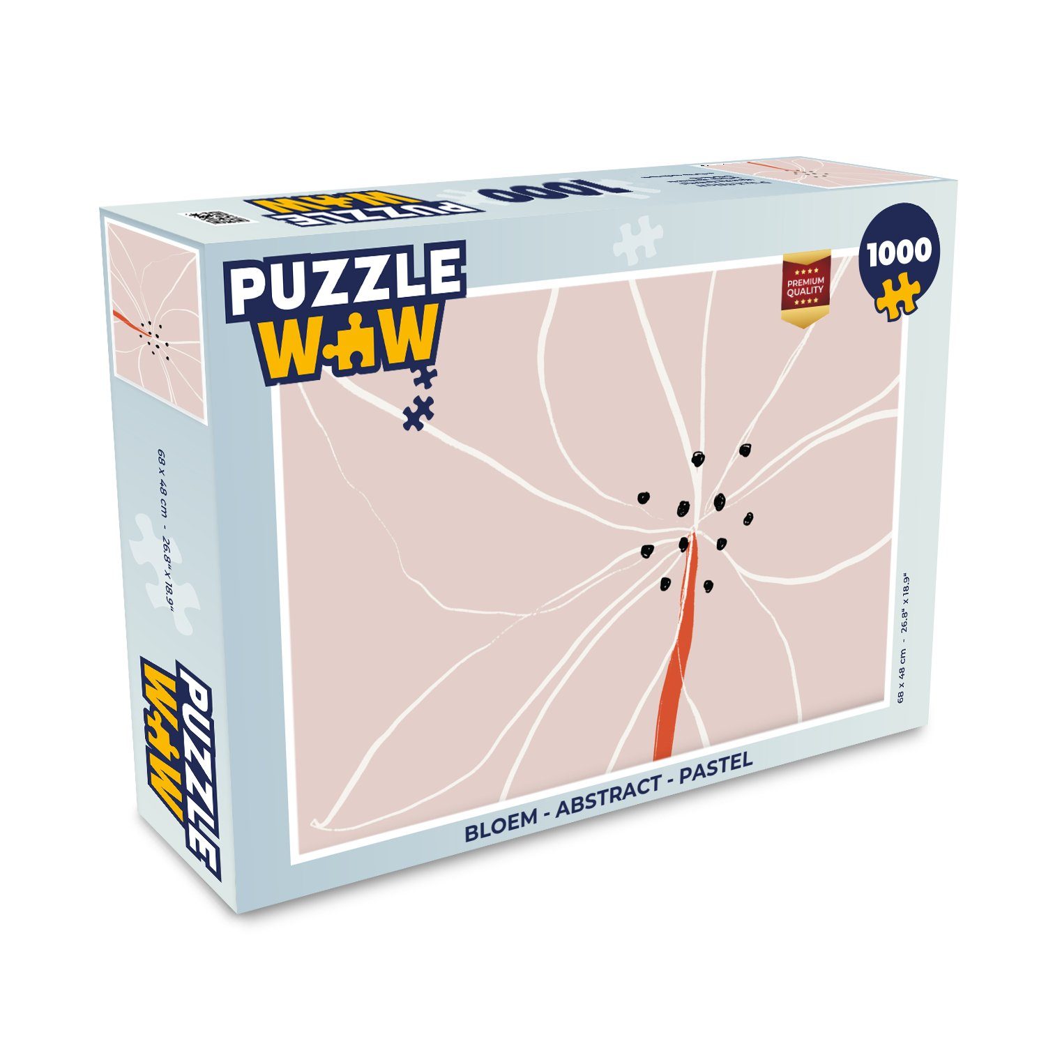 MuchoWow Puzzle Blumen - Abstrakt - Pastell, 1000 Puzzleteile, Foto-Puzzle,  Bilderrätsel, Puzzlespiele, Klassisch