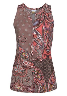 LASCANA Tanktop mit Paisleyprint und Zieraccessoires, elegantes Blusentop