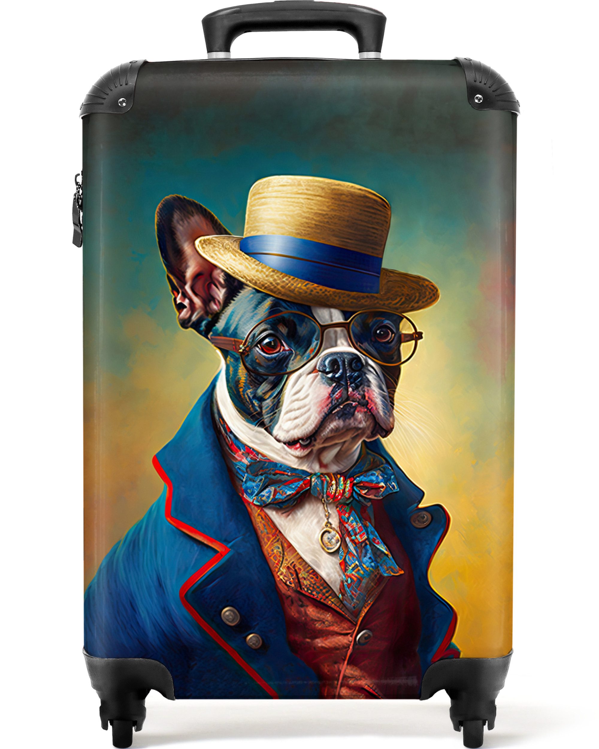 Hartschalen-Trolley Hund - Kleidung - Accessoires - Farbe - Porträt 55x35x20cm