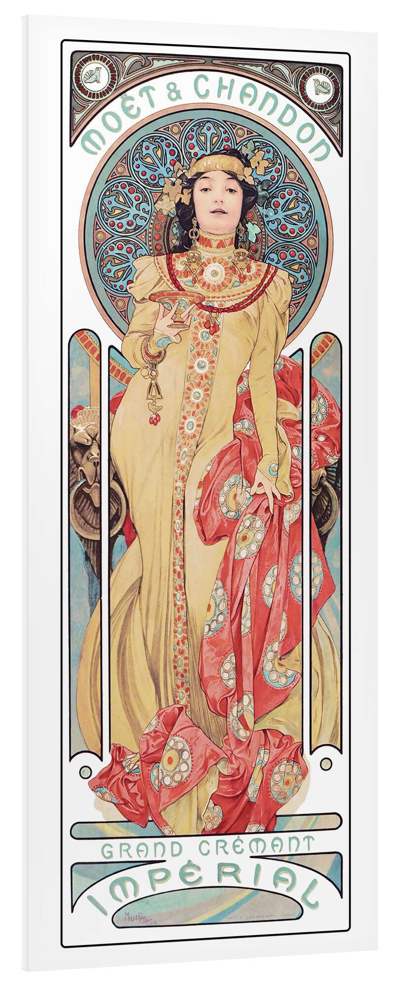 Posterlounge Forex-Bild Alfons Mucha, Moët & Chandon, Grand Crémant Imperial, Vintage Malerei