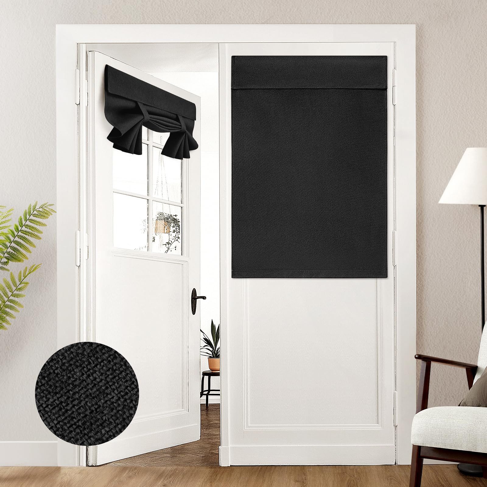 BYSURE Türvorhang Verdunkelungsgardine aus Leinen, mit Klettverschluss, ver günstig online kaufen