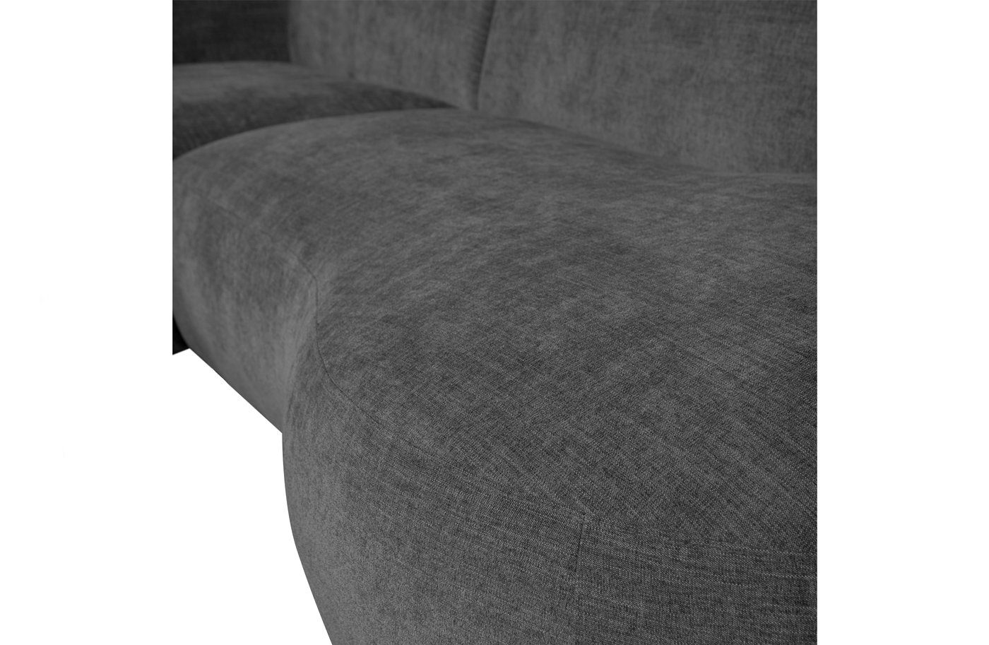 Lounge Grau, links - Ecksofa Stoff freistellbar Sofa Polly WOOOD