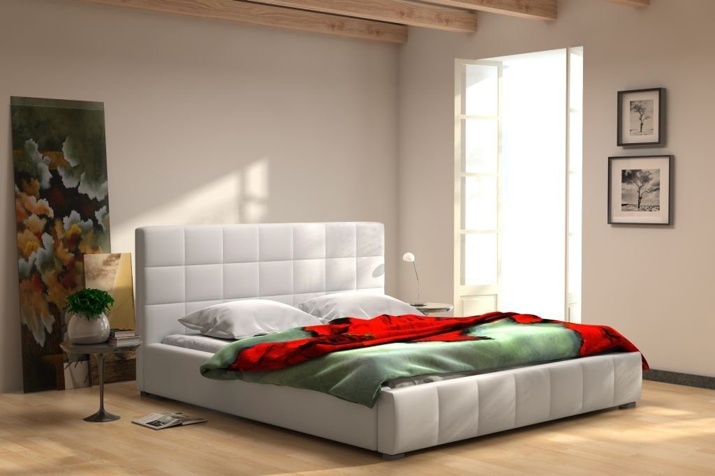 Neu Doppelbett Box-Spring Bettrahmen Textil Bett, Bett 180x200 JVmoebel
