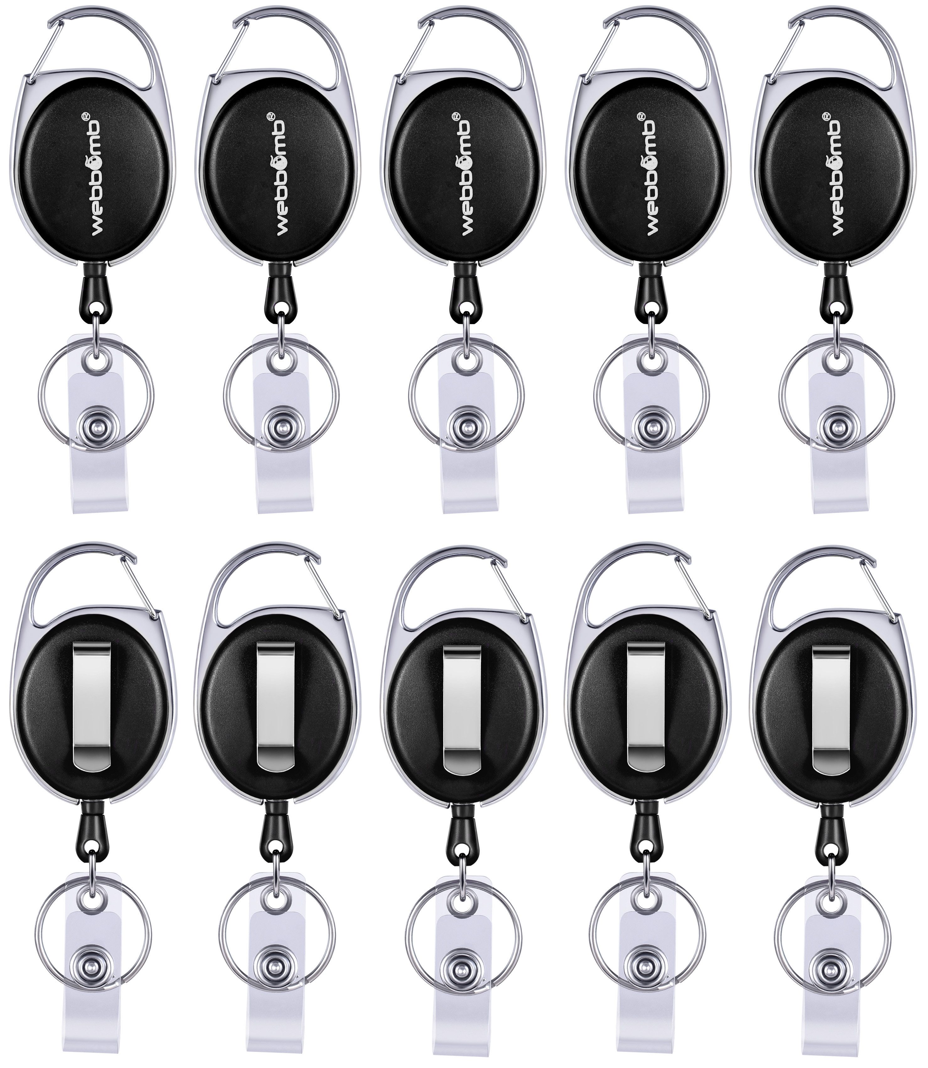 WEBBOMB Schlüsselanhänger 5/10 x Ausweishalter Komplettset Ausweis Schlüsse günstig online kaufen