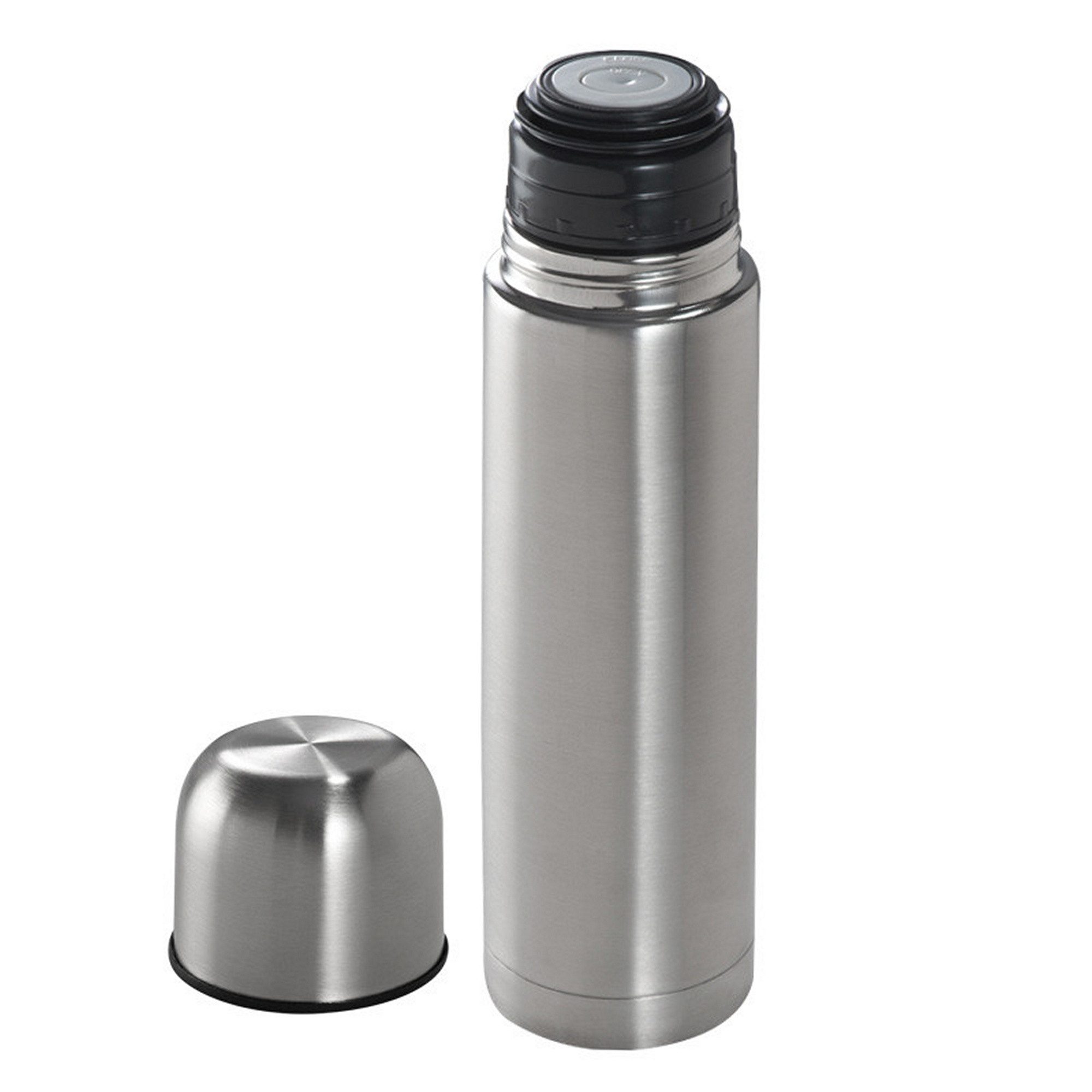 Livepac Office Trinkflasche Edelstahl Isolierkanne / Thermosflasche / Thermoskanne / Farbe: silber