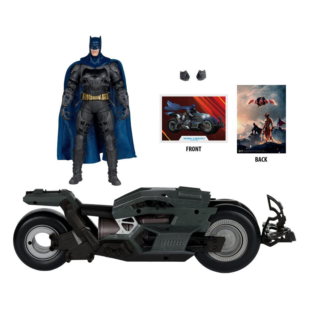McFarlane Toys Actionfigur DC Multiverse The Flash Batcycle with Batman Fahrzeug & Actionfigur