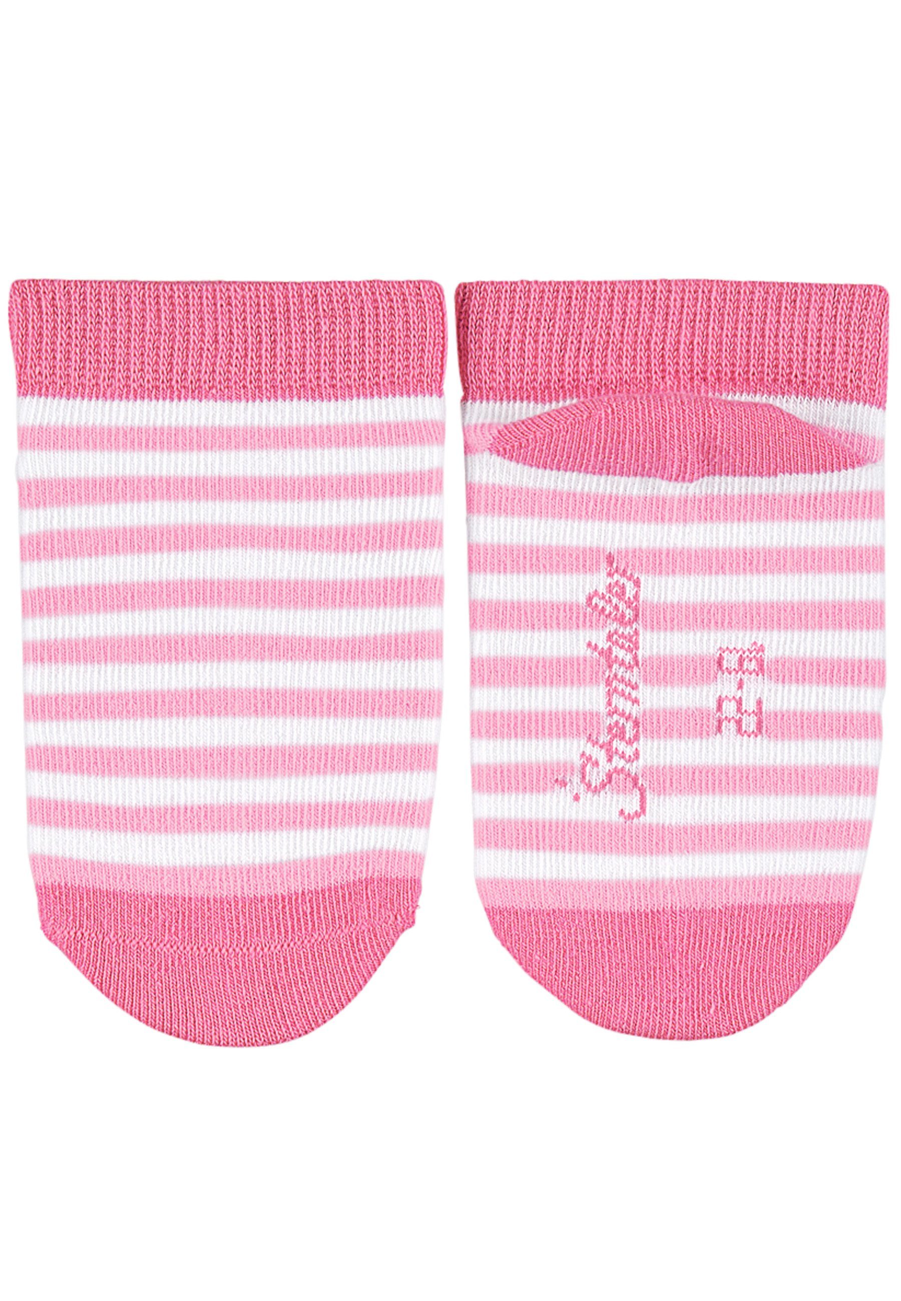 Sterntaler® Baby süßen mit Socken (3er 3er-Pack Set farben Kurzsocken den Babysocken für Kinder) Sneaker-Söckchen Sneakersocken Ringel, Seaker- Kindersocken, pink Motiven,