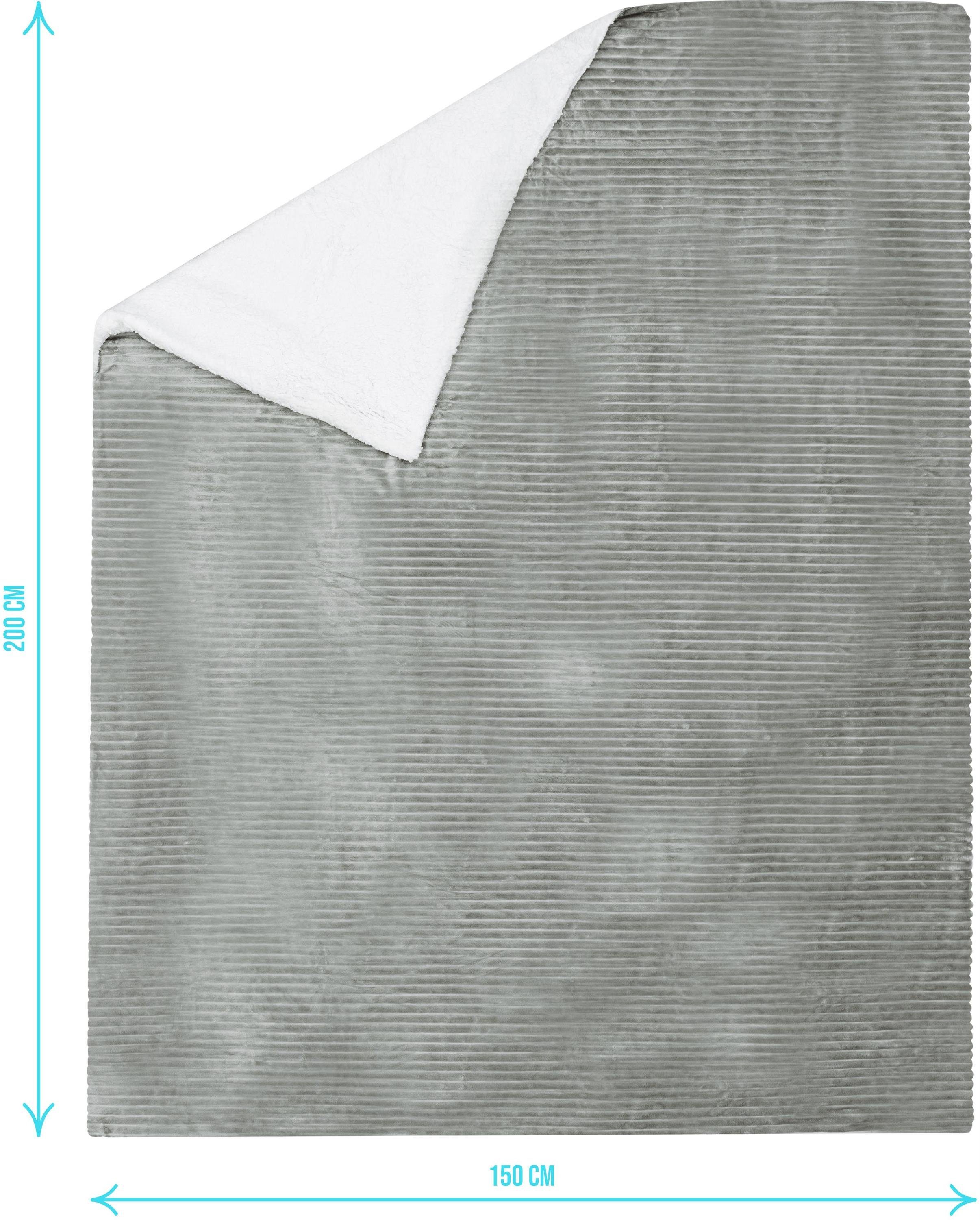 Wohndecke Flanell Kuscheldecke 150x200 cm Ezeiza, Aspero günstig online kaufen