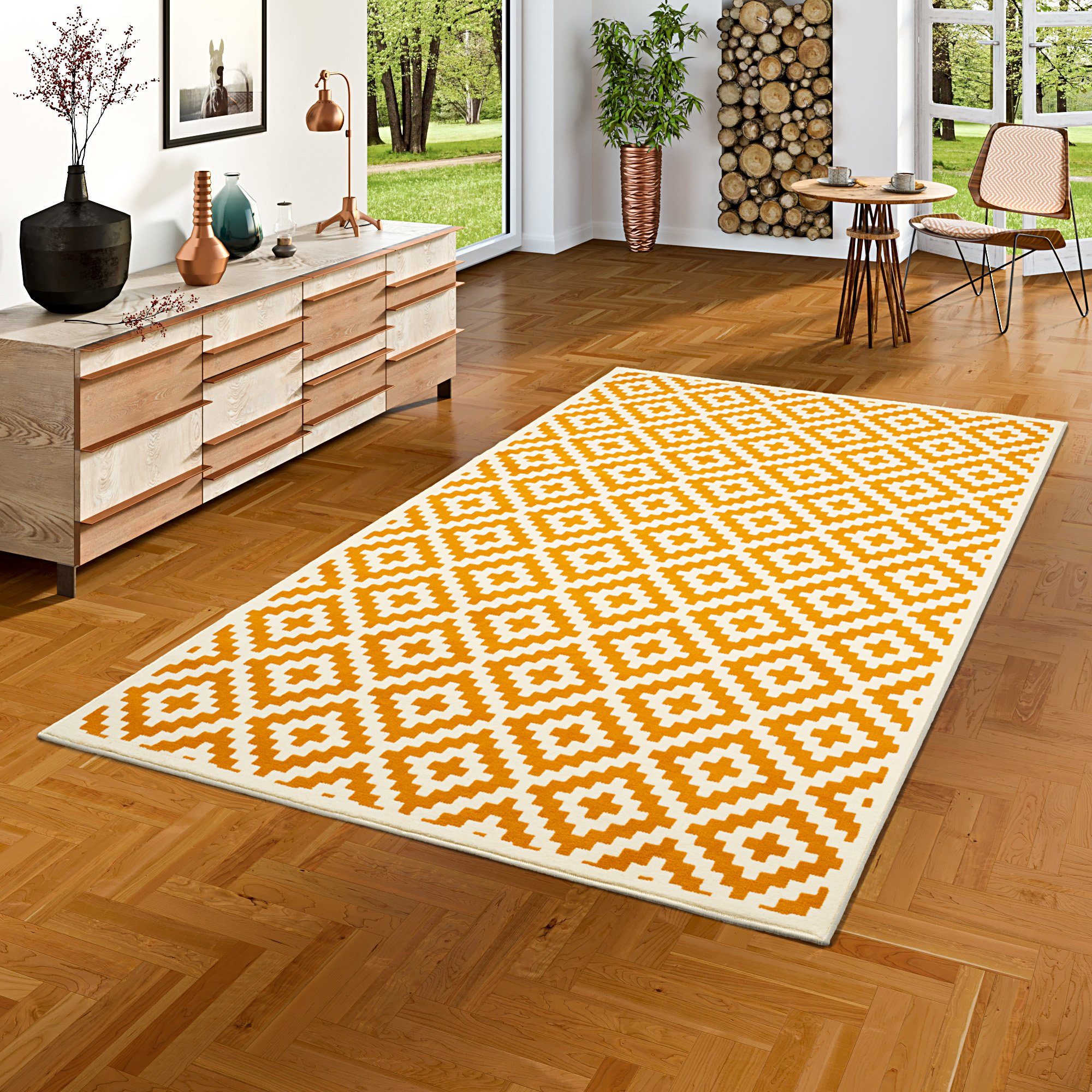 Pergamon Designteppich Designer Kurzflor Teppich Moderne günstig online kaufen
