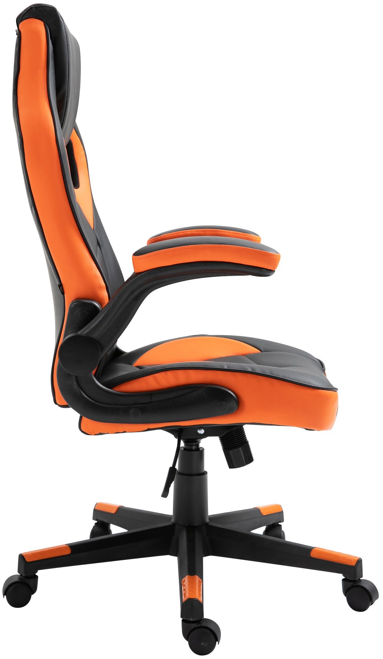 CLP Gaming Chair Omis Kunstleder, drehbar höhenverstellbar und schwarz/orange