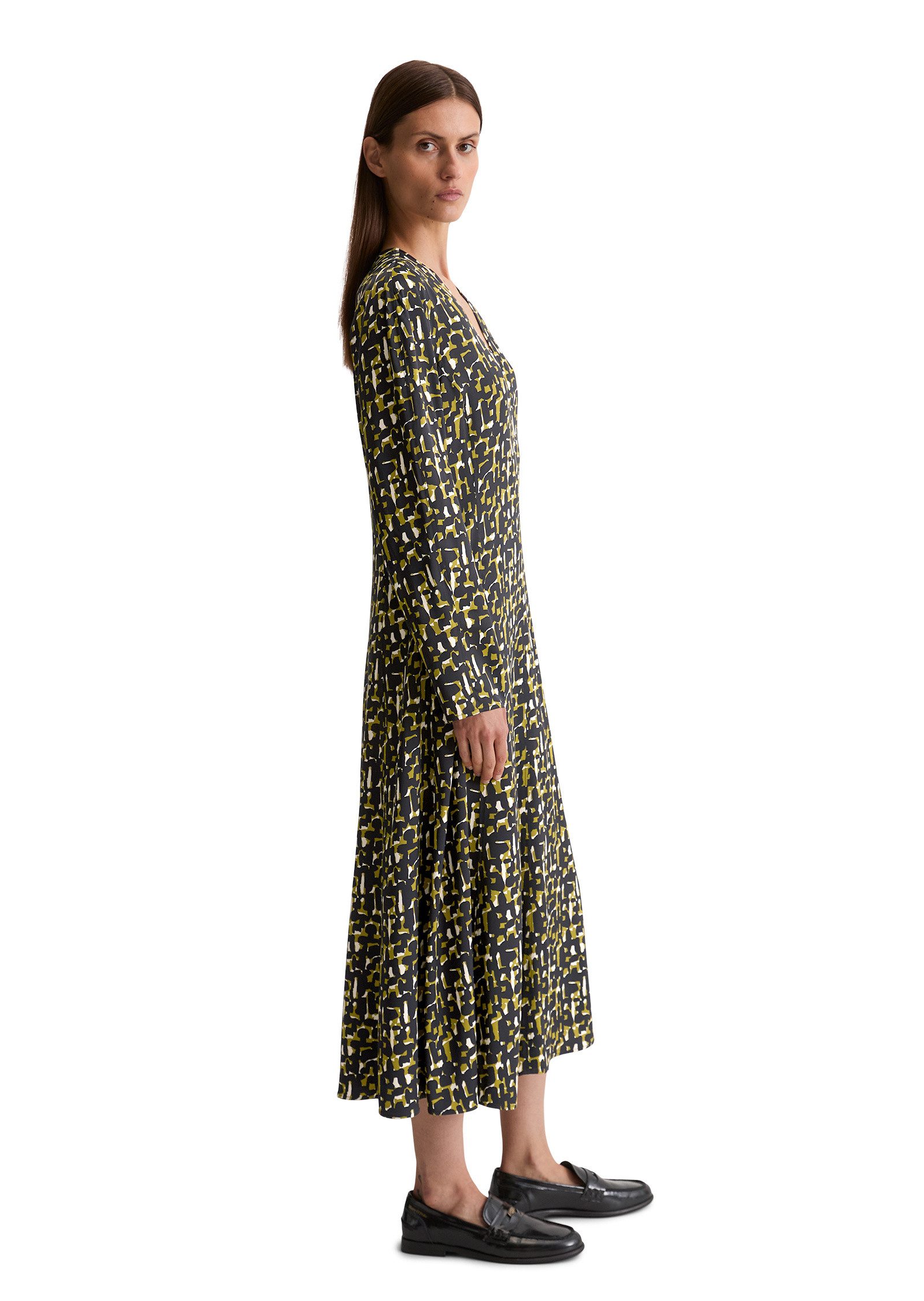 Marc O'Polo Druckkleid aus Viskose-Stretch-Satin günstig online kaufen