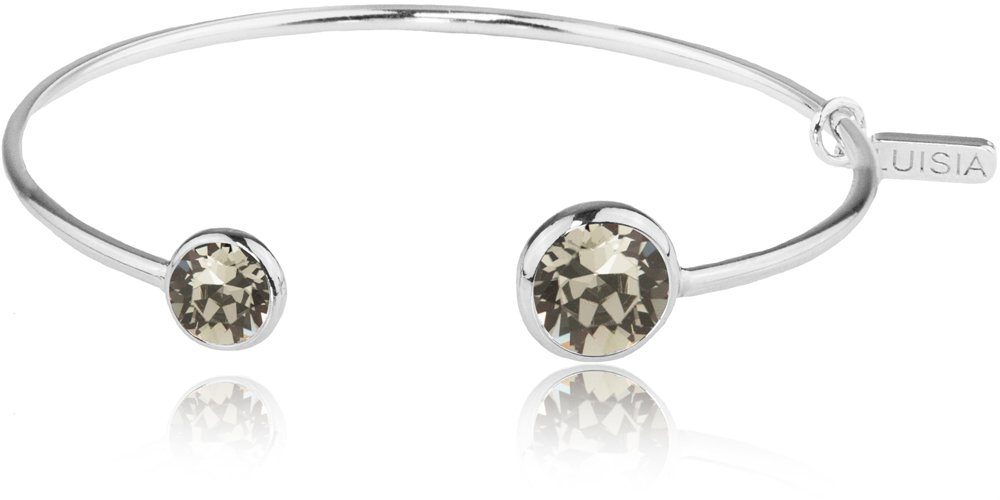 LUISIA® Armreif "Einreihiger Armreif Fjella mit zwei Kristallen von Swarovski®" (inkl. Schmuckbox)