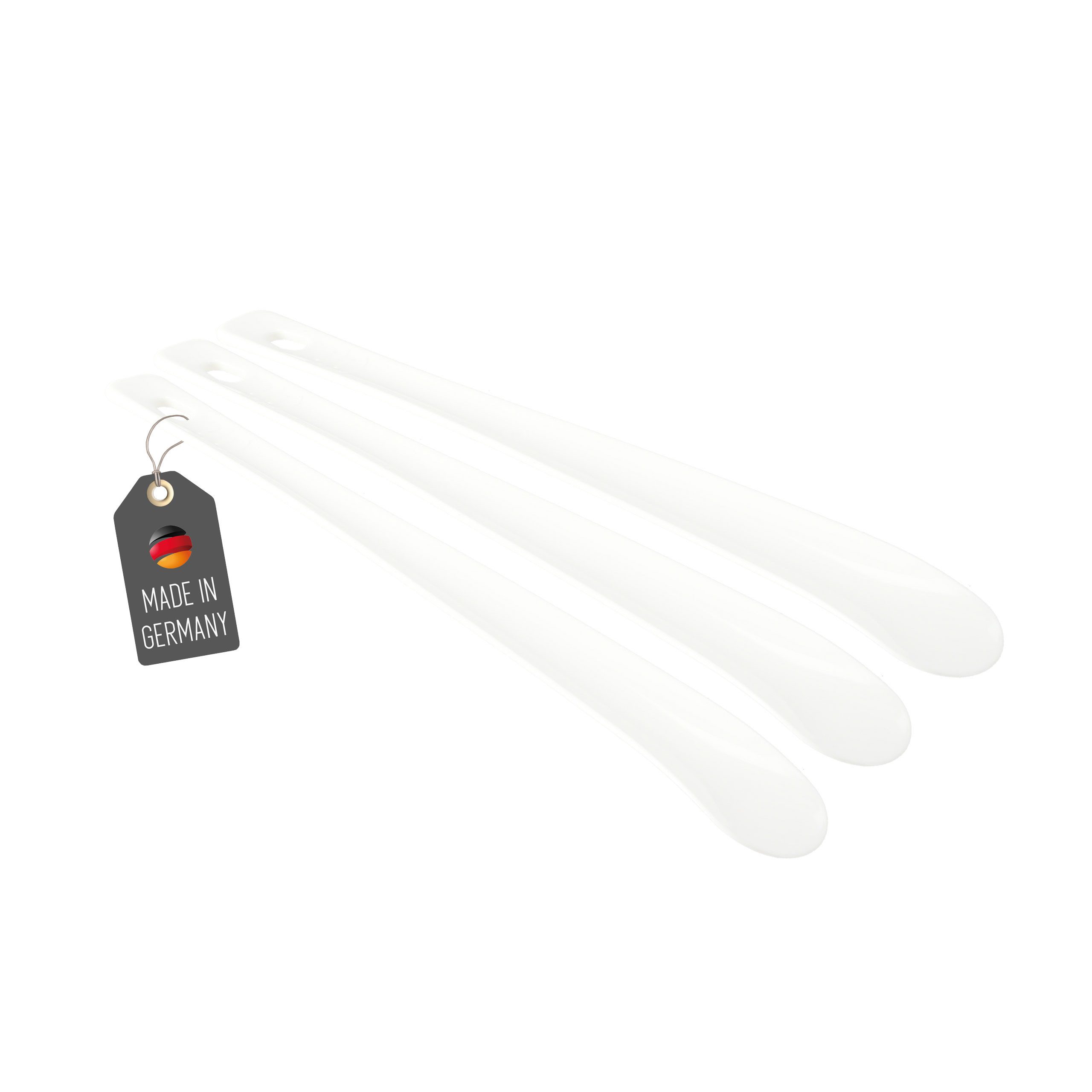 Lantelme 3 Stück Set 35cm Farbwahl Kunststoff Schuhanzieher Schuhanziehhilfe (3-tlg), Für Sneaker, Sportschuhe, Erwachsene und Kinder, Deutsche Herstellung