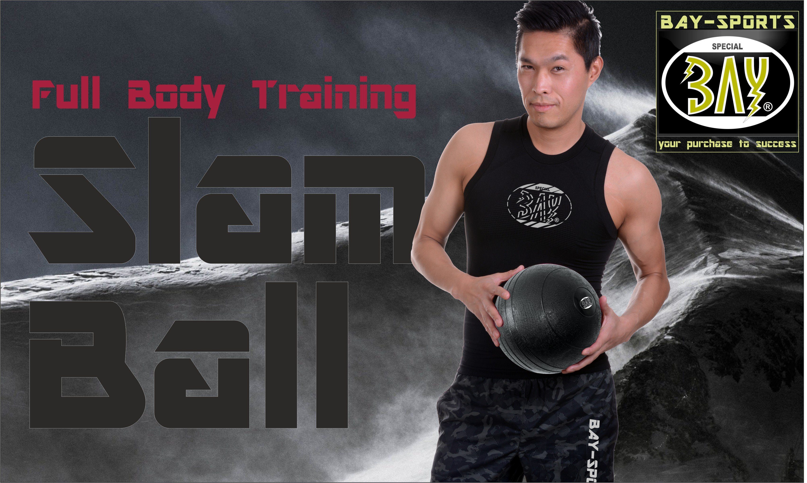 Ball Sandball BAY-Sports Fitnessbal, Eisengranulat Medizinball Slam 10kg kg mit Slamball 10
