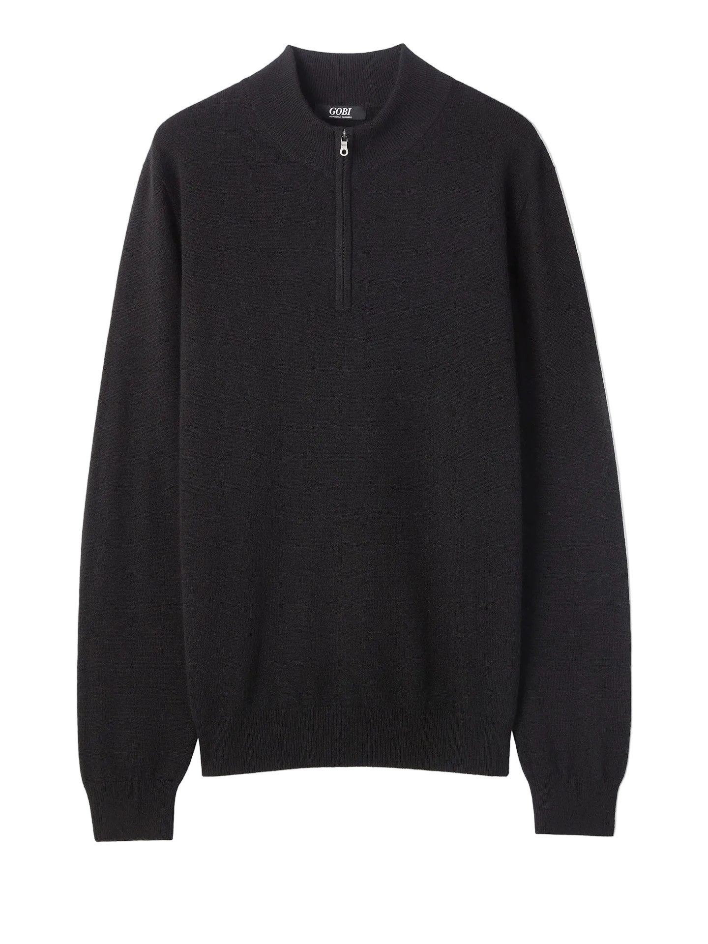 GOBI Cashmere Polokragenpullover Basic Kaschmirpullover mit Halbreißverschluss