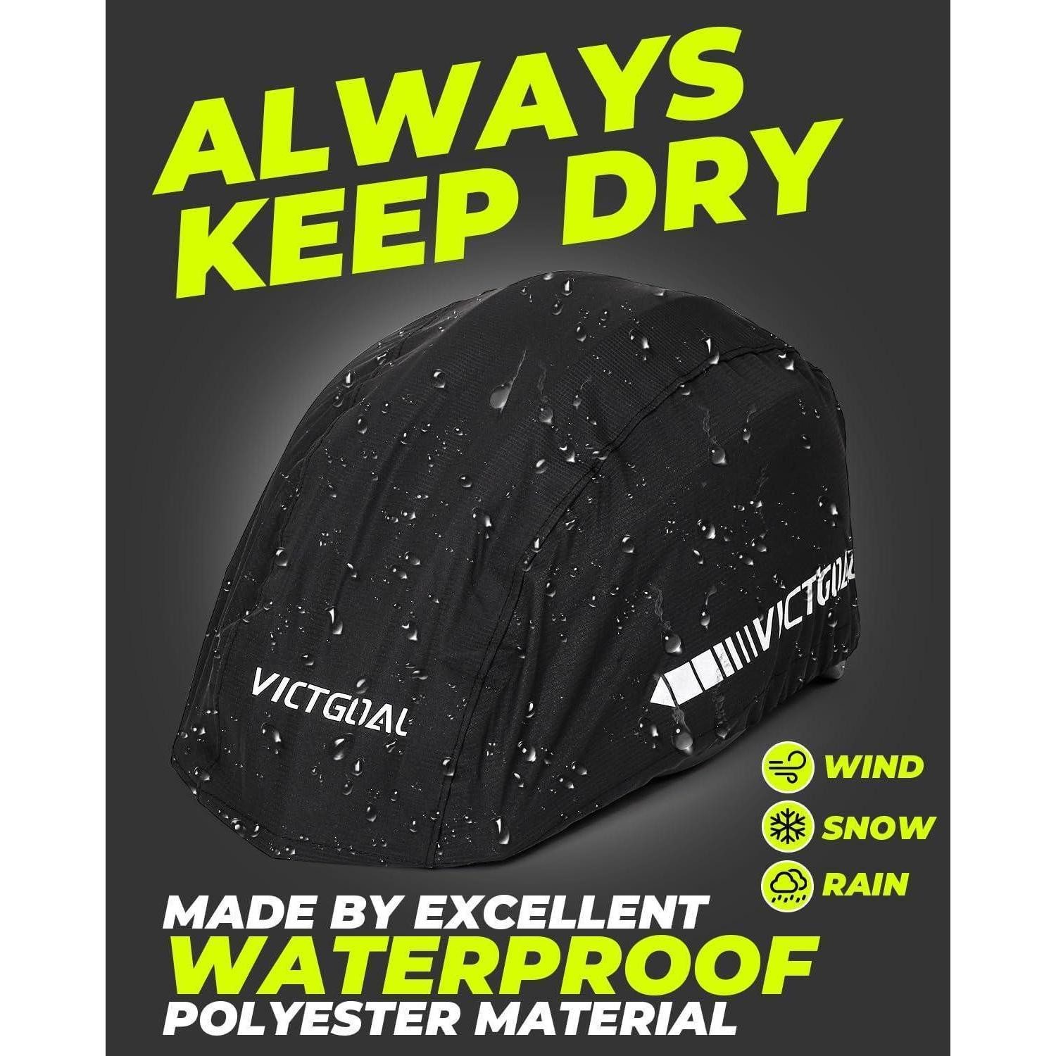 LuxusKollektion Fahrradhelmüberzug Fahrradhelm Regenschutz wasserdicht mit Reflektoren Gummizug Unisex