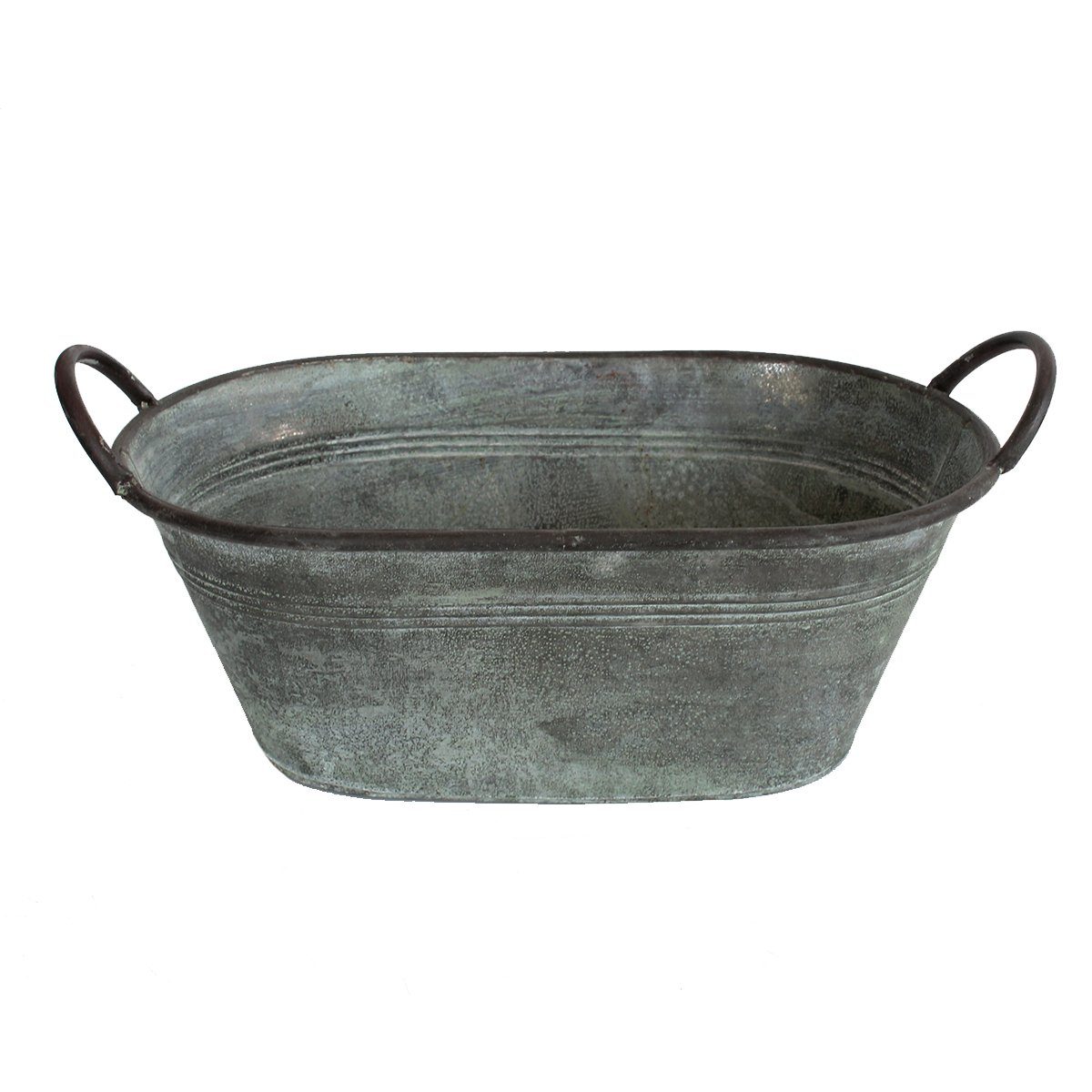 colourliving Blumentopf Pflanztopf Zinktopf Old Green günstig online kaufen